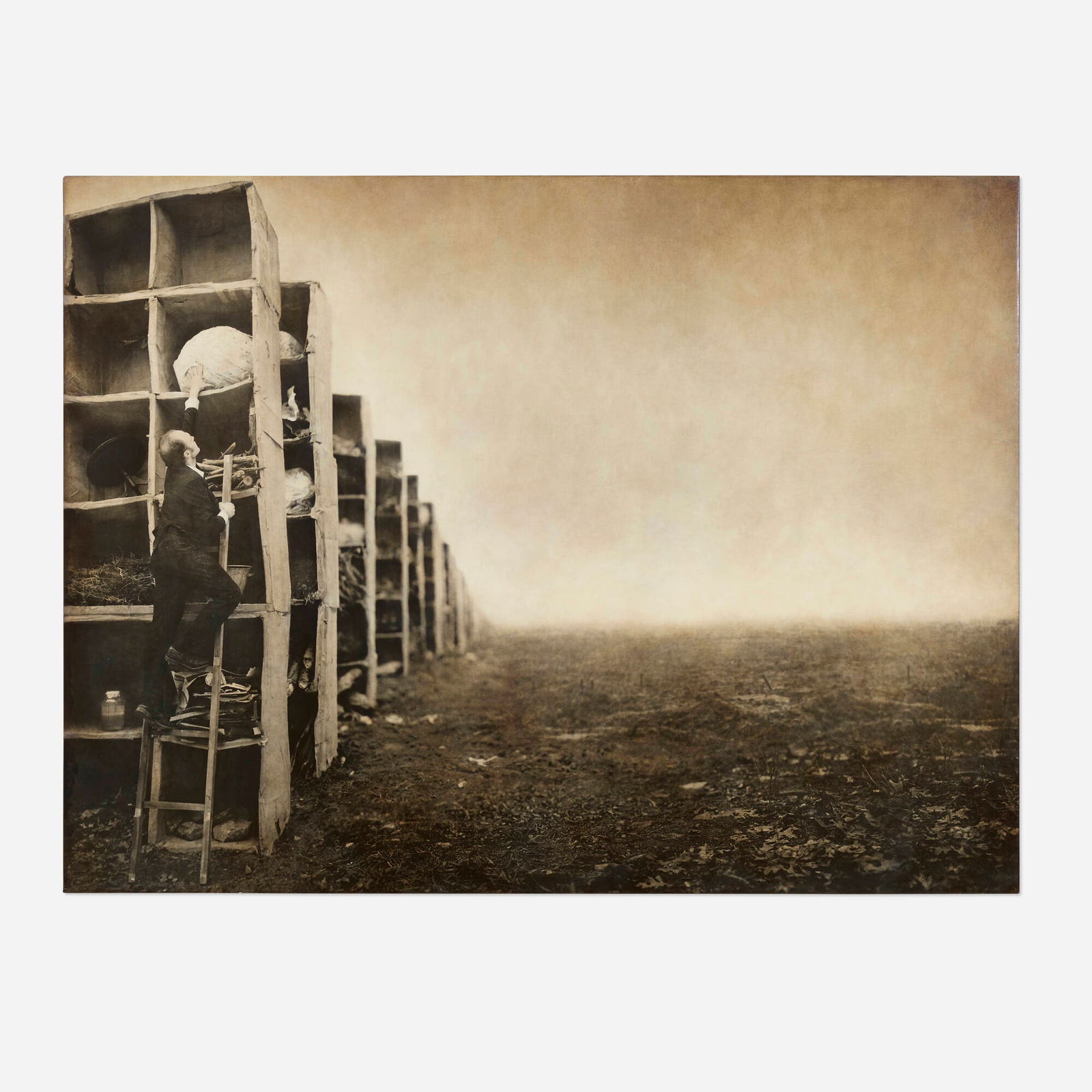 Robert and Shana ParkeHarrison, The Collector: Robert and Shana ParkeHarrison The Collector 2000gelatin silver print with acrylic paint and varnishes mounted to panel 40.5 h x 54 w x 3 d in (103 x 137 x 8 cm) Signed, titled, dated and numb