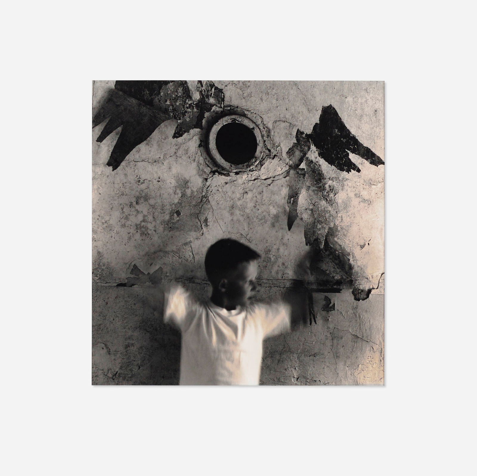 Ralph Eugene Meatyard, Untitled (Child as Bird): Ralph Eugene Meatyard Untitled (Child as Bird) 1960 / printed 1990gelatin silver print image: 7 h x 6.5 w in (18 x 17 cm) sheet: 7.875 h x 9.875 w in (20 x 25 cm) Stamped signature to verso