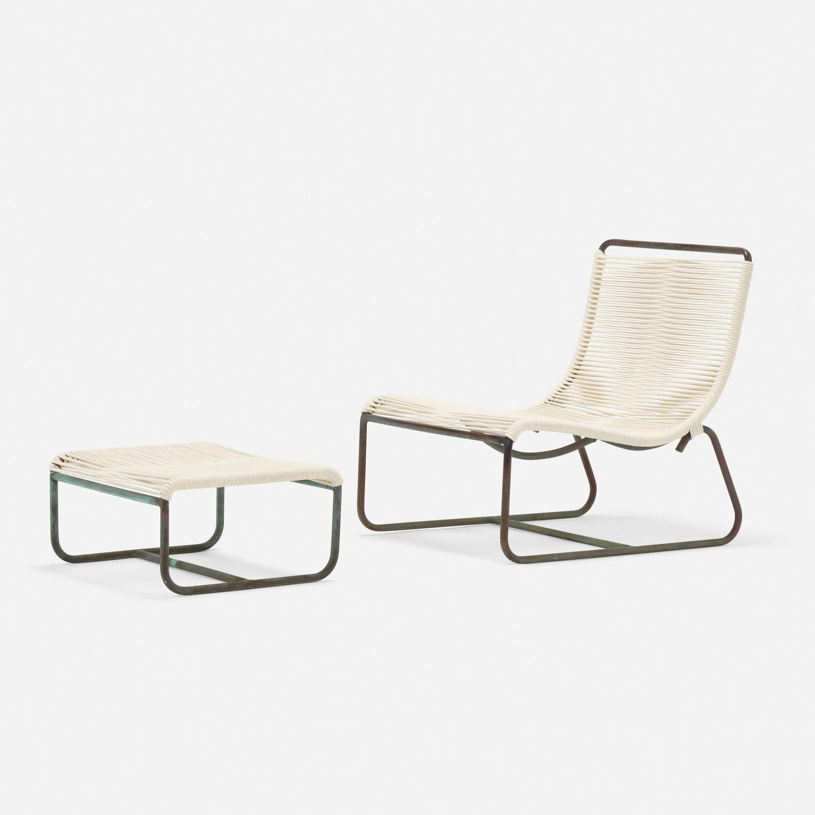 Walter Lamb, Sleigh lounge chair, model C-5720 and ottoman, model C-5726 (1 of 5)