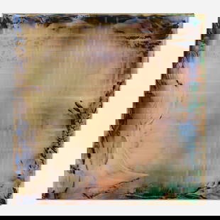 Jimi Gleason, Pearl Crunch: Jimi Gleason Pearl Crunch 2006silver deposit and acrylic on canvas 24 h x 25 w x 1.75 d in (61 x 63 x 4 cm) Signed, titled and dated to verso 'Pearl Crunch Jimi Gleason 2006'.