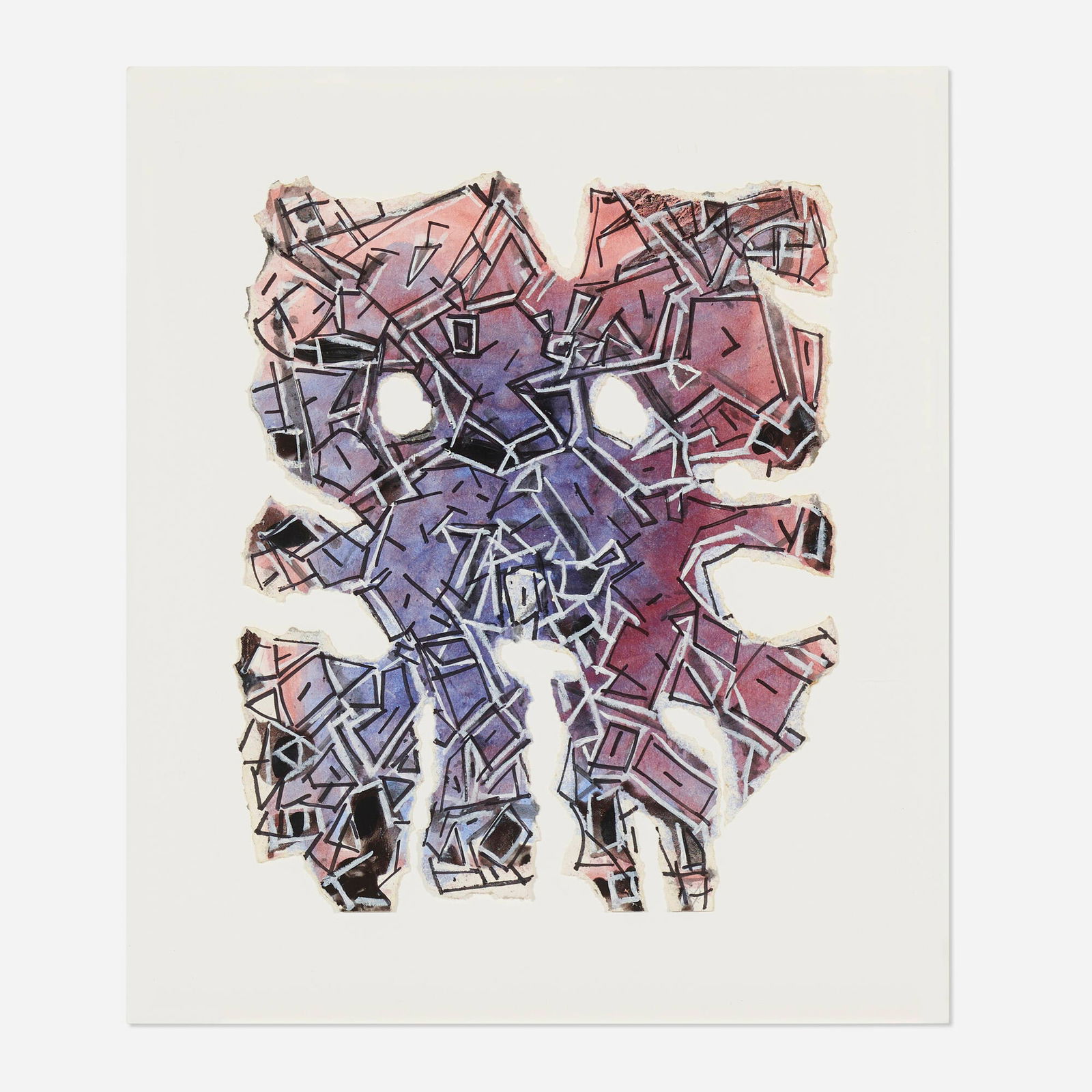 Lee Mullican, Untitled: Lee Mullican Untitled 1994pastel, ink and mixed media on paper 17 h x 14 w in (43 x 36 cm) Signed and dated to verso 'Lee Mullican 7/94'. Provenance: Acquired directly