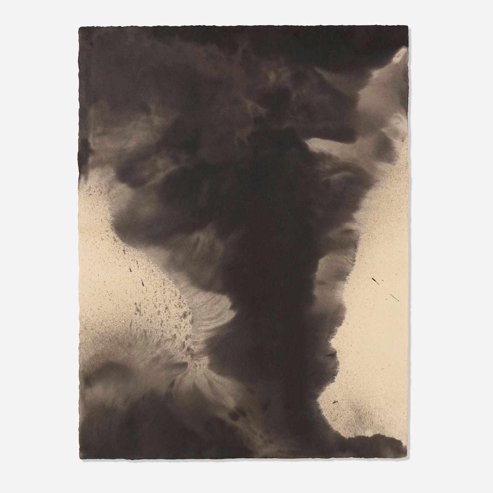 Joe Goode, Marion (TOR DR #50) (from the Tornado series): Joe Goode Marion (TOR DR #50) (from the Tornado series) 1991sumi ink on handmade paper sight: 49.75 h x 38 w in (126 x 97 cm) The present work depicts the tornado that hit Marion, Illinois on