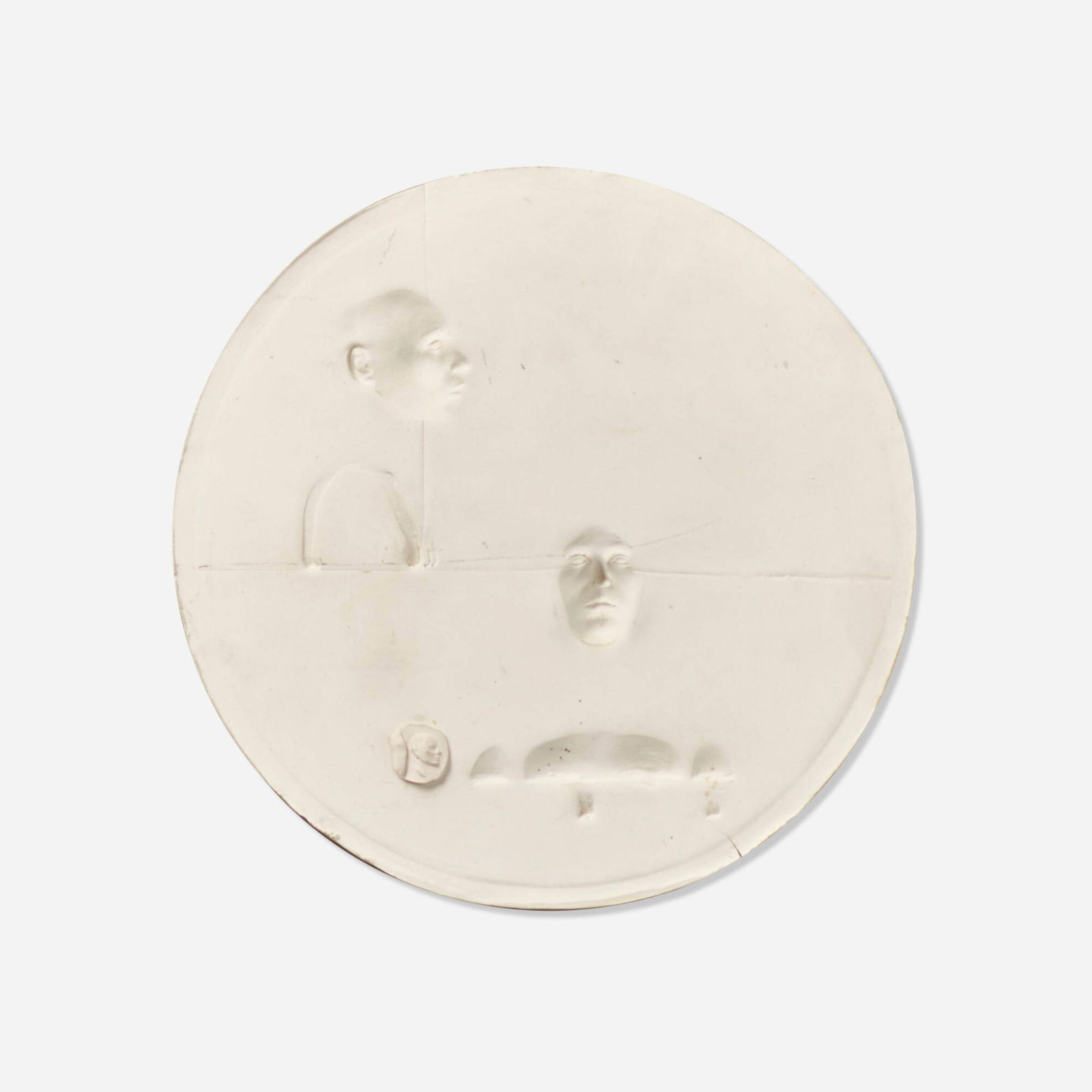 Robert Graham, Untitled: Robert Graham Untitled 1975porcelain, painted plywood 18.5 h x 18.5 w x 1.625 d in (47 x 47 x 4 cm) This work is from the Carolyn Glasoe Bailey Foundation Collection and is being sold to benef