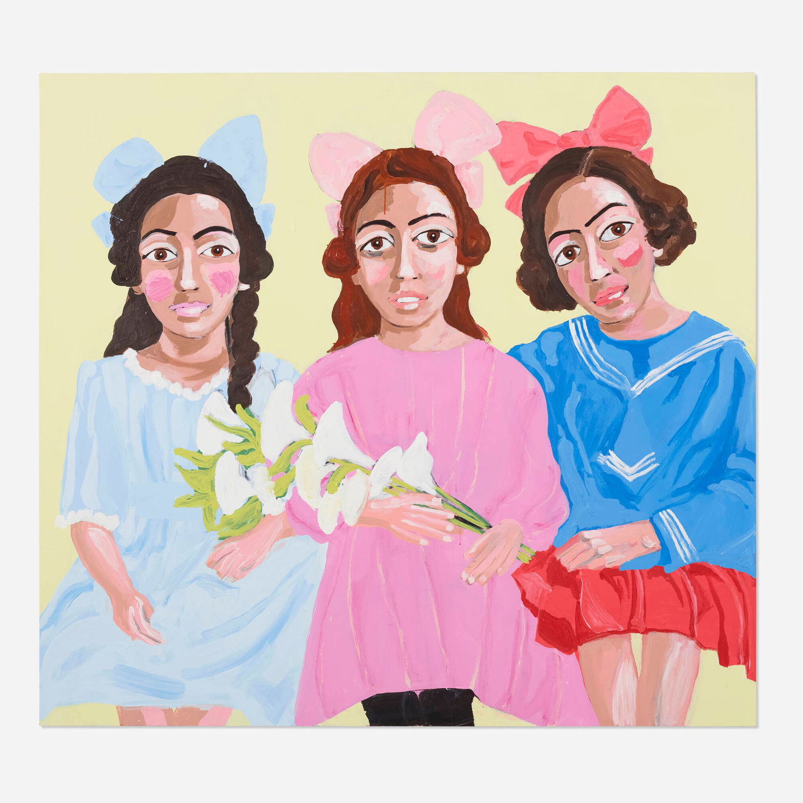 Stella Vine, Christina, Isabel, & Frida: Stella Vine Christina, Isabel, & Frida 2005acrylic on canvas 60 h x 66 w x 1.5 d in (152 x 168 x 4 cm) Signed, titled and dated to verso 'Christina, Isabel & Frida 2005 Stella Vine'.
