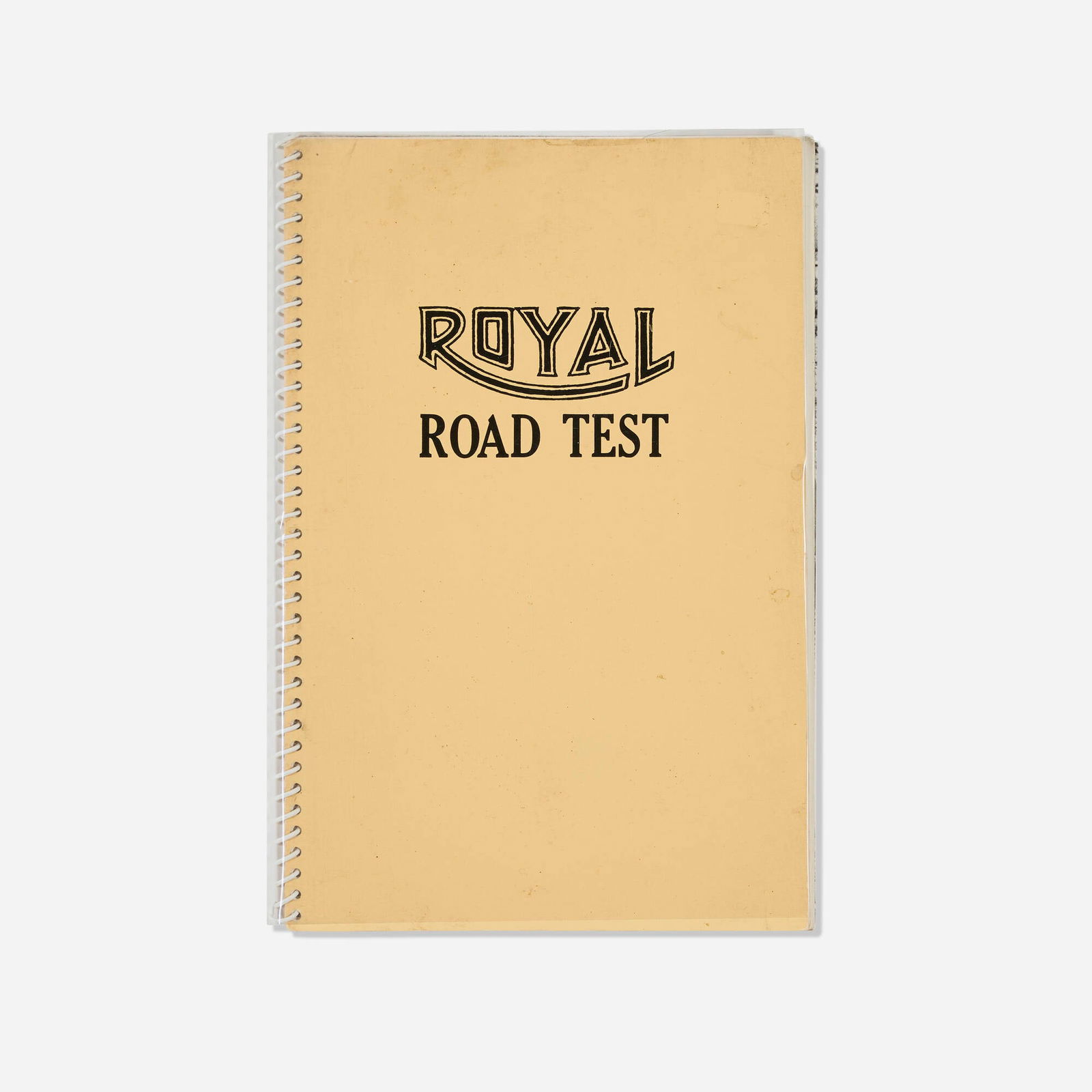 Ed Ruscha, Mason Williams and Patrick Blackwell, Royal Road Test: Ed Ruscha, Mason Williams and Patrick Blackwell Royal Road Test 1967 / 1971black offset printing on 80 lb. white Prentice Gloss text paper 9.125 h x 6.375 w x .25 d in (23 x 16 x 1 cm) This wo