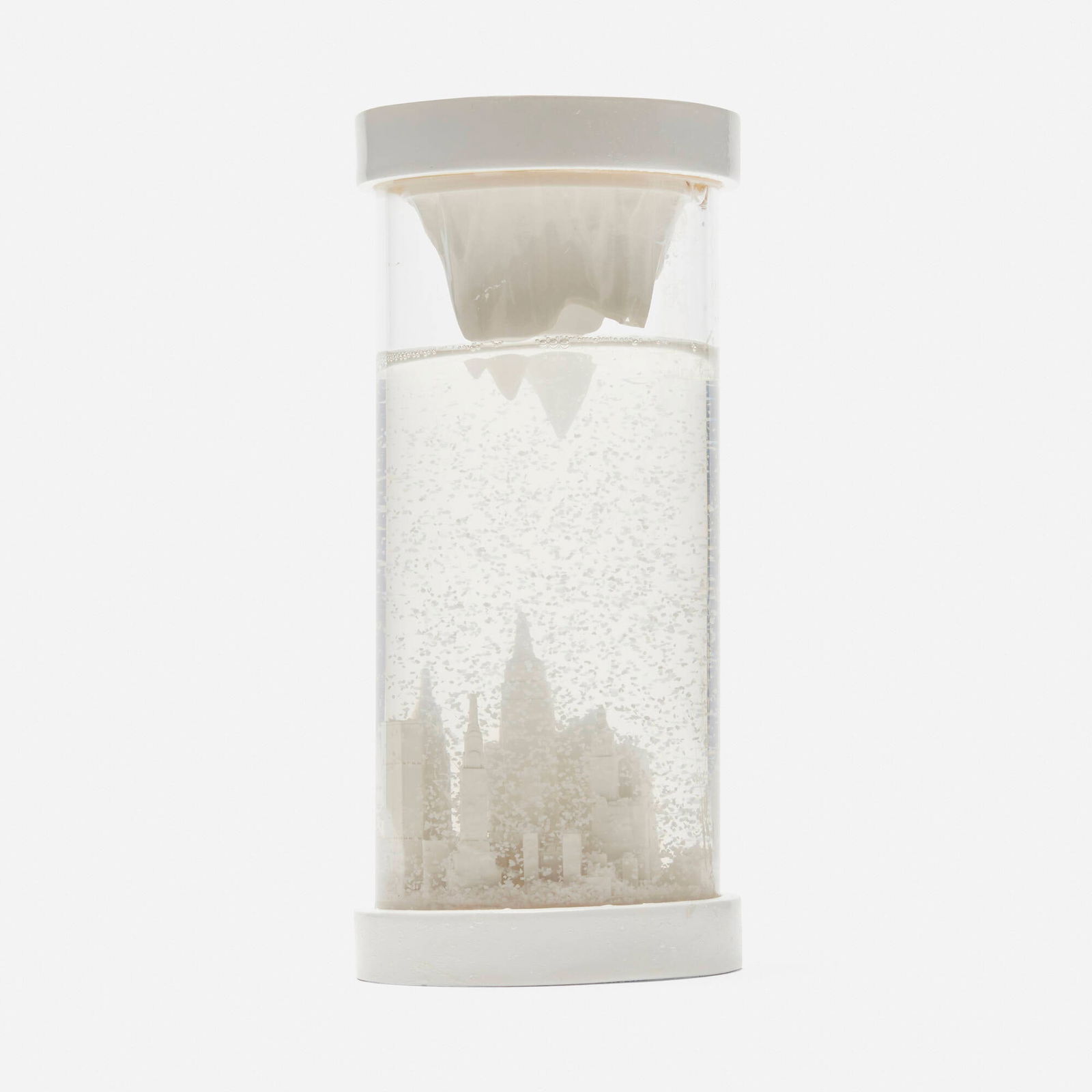 Daniel Arsham, Snow Globe: Daniel Arsham Snow Globe 2020resin, acrylic, water 7.875 h x 3.5 dia in (20 x 9 cm) This work is from the edition of 250. Sold with original packaging. This work will ship