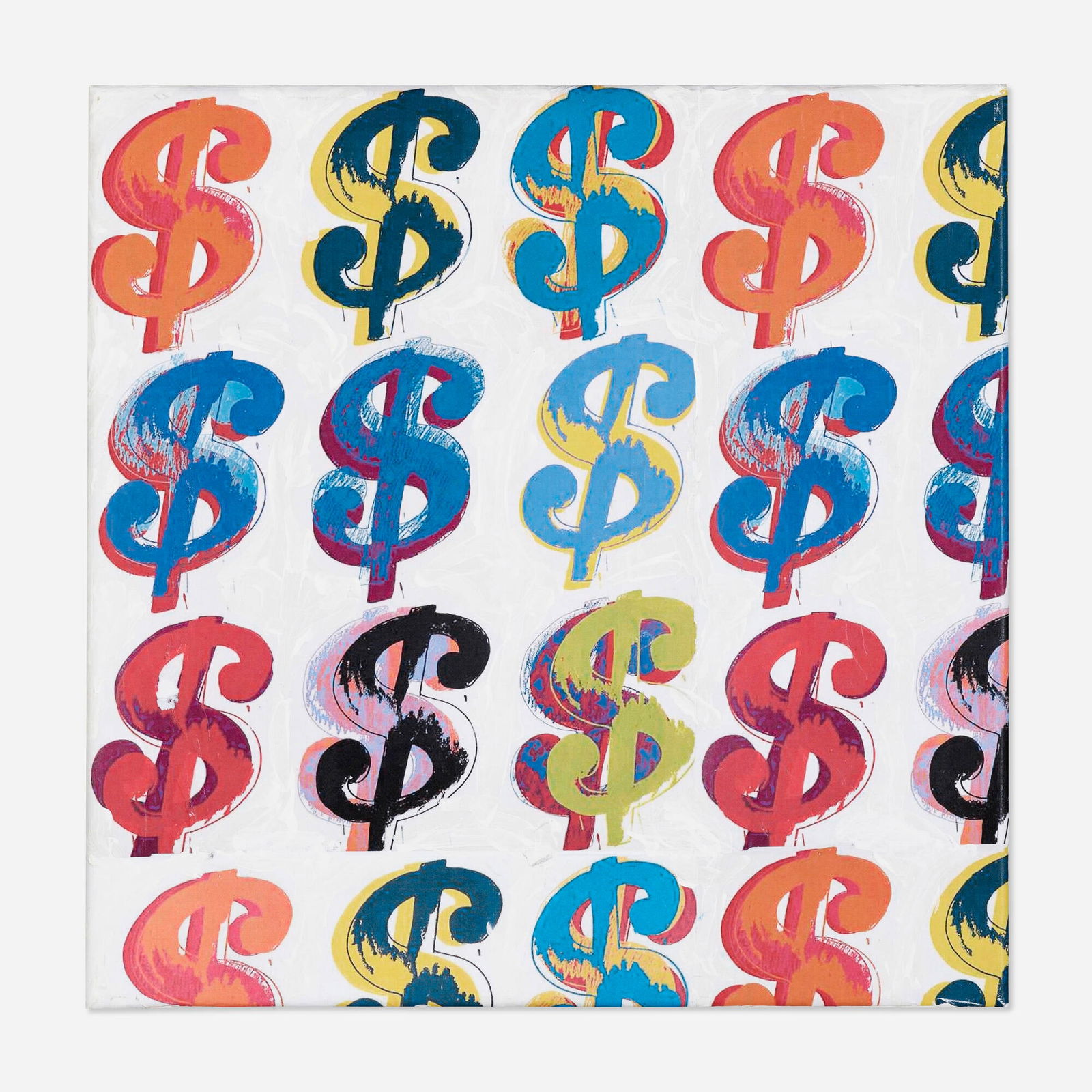 Tom Dash, Dollar Sign: Tom Dash Dollar Sign 2017collage on canvas with hand-painting 11.875 h x 12 w in (30 x 30 cm) Signed, dated and numbered to verso 'Tom Dash 2017 4/20'. This work is number 4 from the edition o
