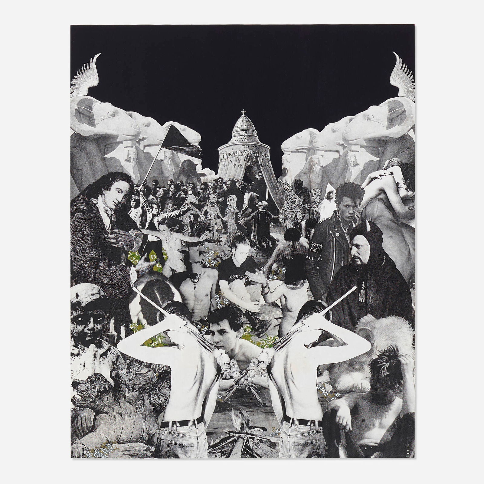 Scott Treleaven, Ostara: Scott Treleaven Ostara 2004gouache and mixed media collage on board 20 h x 16 w x 1.25 d in (51 x 41 x 3 cm) Provenance: Marc Selwyn Fine Art, Beverly Hills | Private Collecti