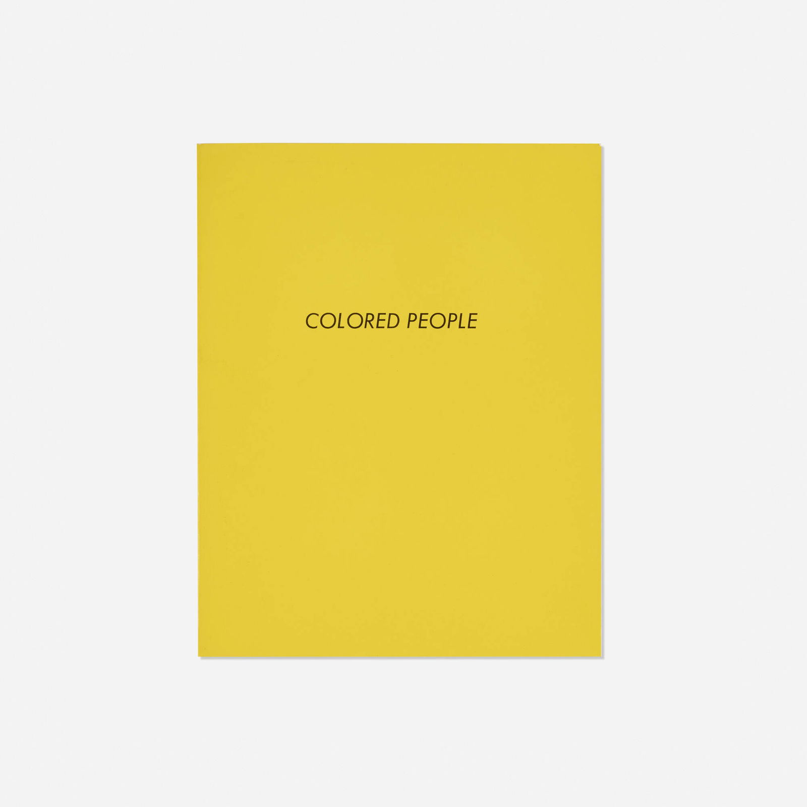 Ed Ruscha, Colored People: Ed Ruscha Colored People 1972four-color offset printing on 100 lb. Flocote Enamel paper 7 h x 5.75 w x 0.25 d in (18 x 15 x 1 cm) This work is from the first edition of 4065 published by the a