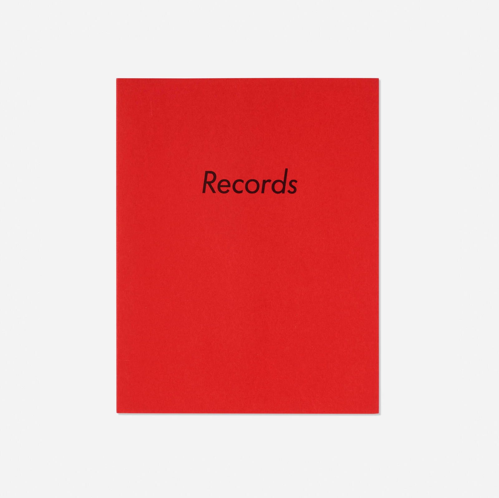 Ed Ruscha, Records: Ed Ruscha Records 1971black-and-white offset printing on 100 lb. Lithofect paper 7 h x 5.5 w x 0.25 d in (18 x 14 x 1 cm) This work is from the first edition of 2000 published by Heavy Industr