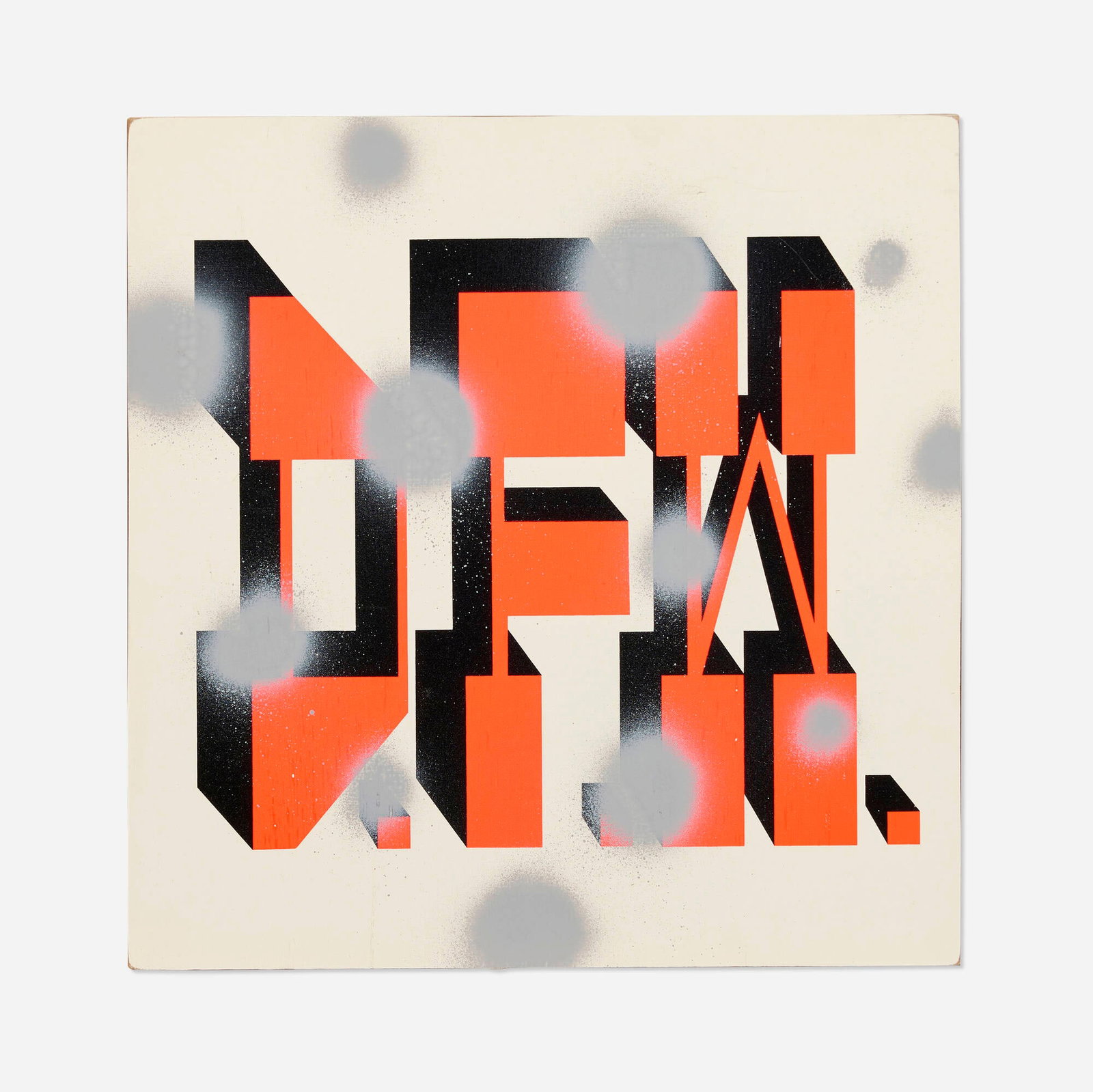 Barry McGee, Untitled (DFW): Barry McGee Untitled (DFW) 2016acrylic, latex, spray paint on panel 12.25 h x 11.875 w in (31 x 30 cm) Provenance: LAABF, The Geffen Contemporary at MOCA, Los Angeles | Collec