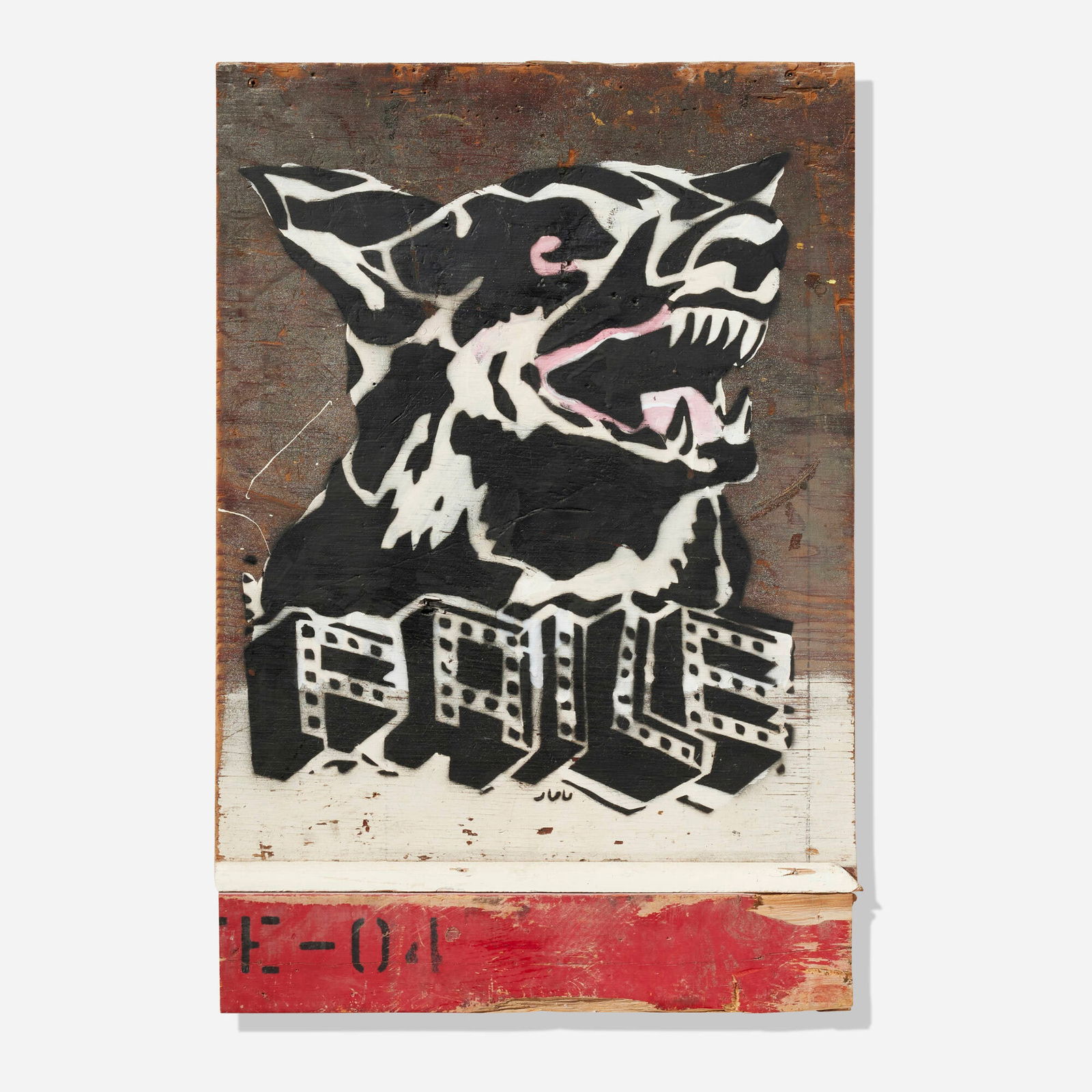 FAILE, SF #20: FAILE SF #20 2005spray paint on found wood 27.25 h x 18.5 w x 1.5 d in (69 x 47 x 4 cm) Signed, titled and dated to verso 'Faile SF #20 2005'. Provenance: FIFTY24SF Gal