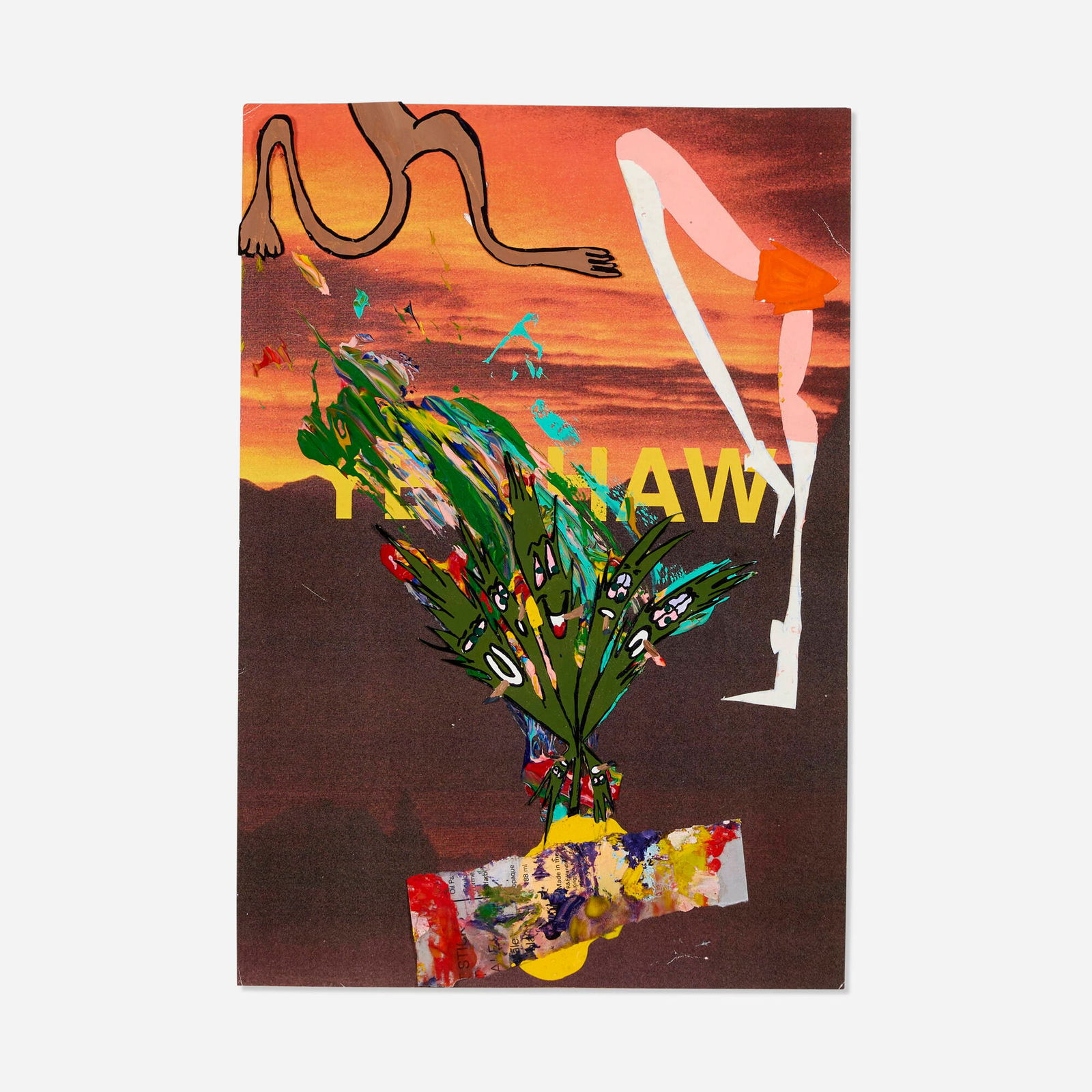 Devin Troy Strother, Yee Haw: Devin Troy Strother Yee Haw 2020mixed media collage 13 h x 9 w in (33 x 23 cm) Provenance: Acquired directly from the artist, Collection of Shawn and Andrew Hosner of Thinkspa