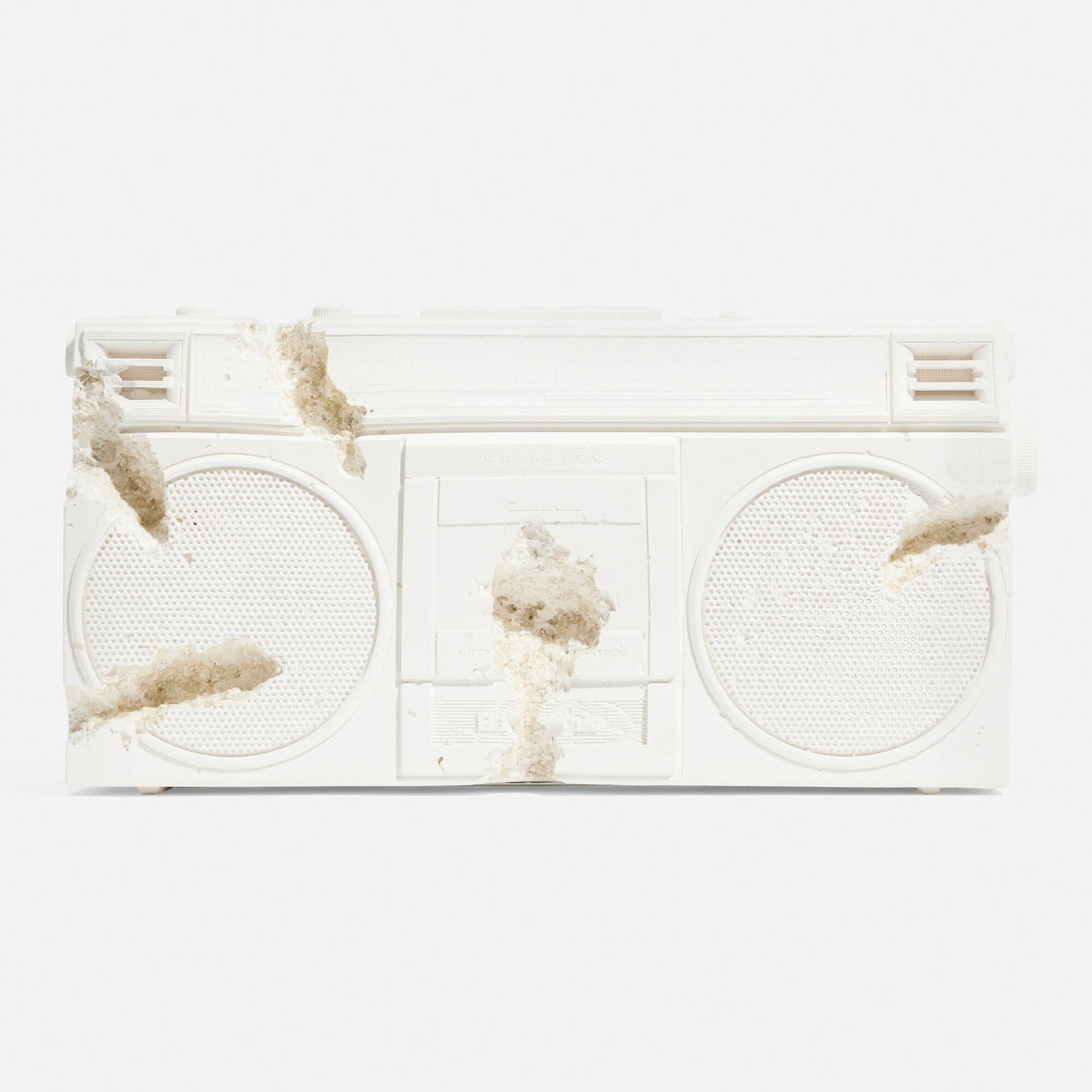 Daniel Arsham, Future Relic 08 (Boombox): Daniel Arsham Future Relic 08 (Boombox) 2017cast plaster, glass 8.5 h x 17.5 w x 4.75 d in (22 x 44 x 12 cm) Stamped number to packaging '362/500'. This work is number 362 from the edition of