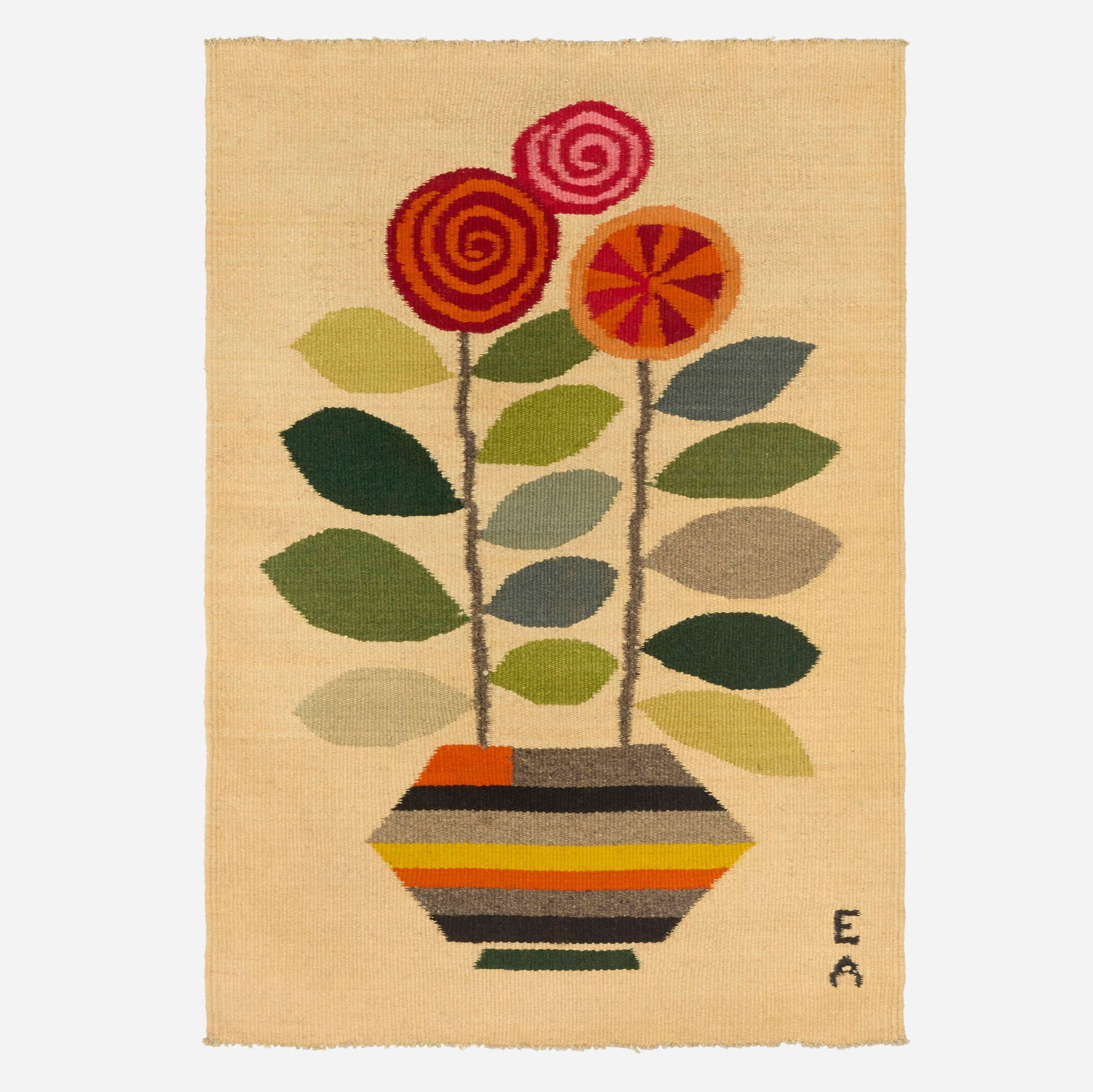 Evelyn Ackerman, Flower Pot tapestry (1 of 3)