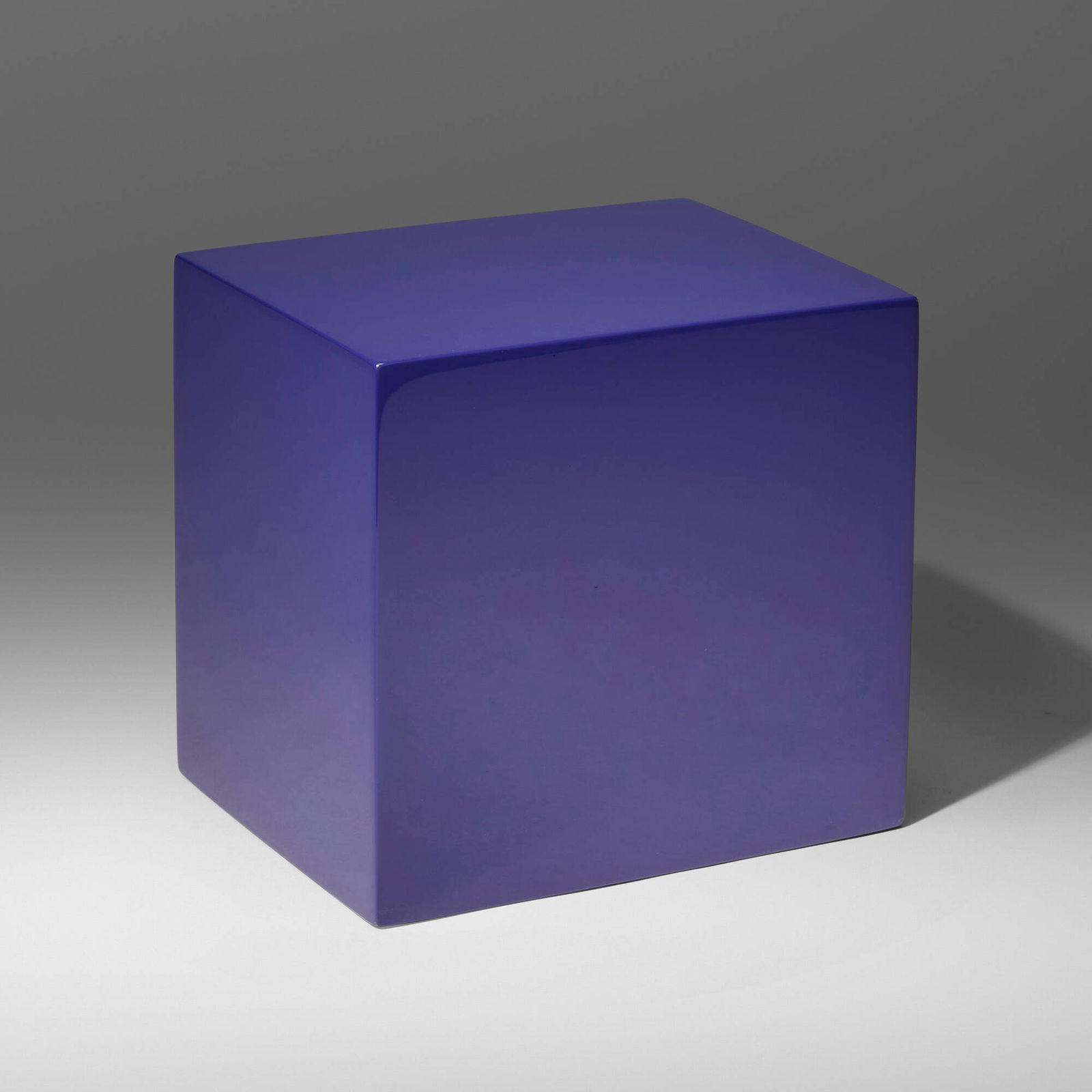 John McCracken, Blue-Purple Block: John McCracken Blue-Purple Block 1970polyester resin 7.125 h x 7.75 w x 6.125 d in (18 x 20 x 16 cm) Incised signature and date to underside 'John McCracken 1970'. Provenance:</