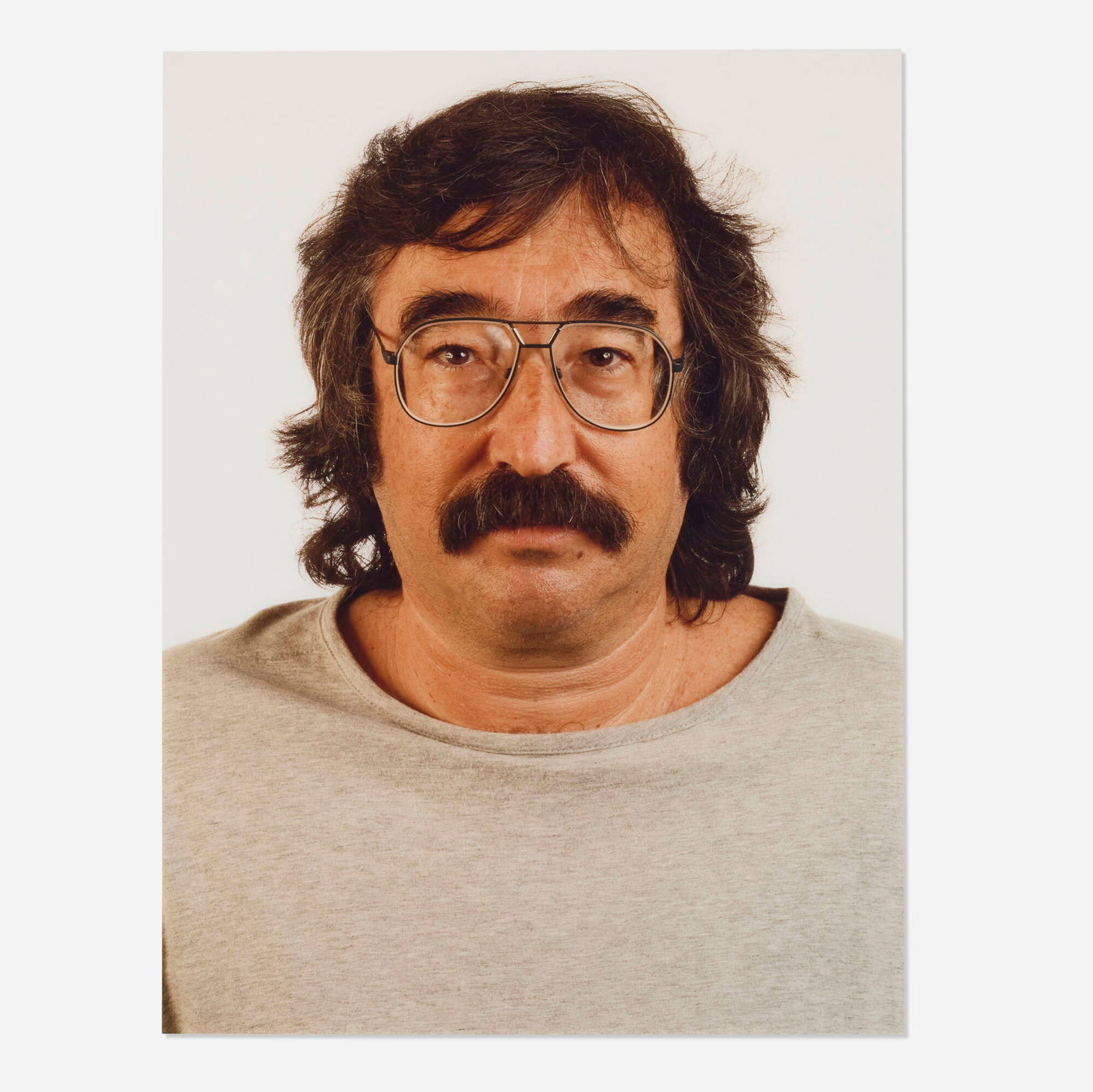 Thomas Ruff Studio, Portrait of Jacob Bloom: Thomas Ruff Studio Portrait of Jacob Bloom 1989Cibachrome print mounted to acrylic image: 62 h x 47 w in (157 x 119 cm) sight: 79 h x 61.5 w in (201 x 156 cm) Provenance: B