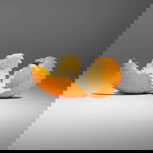 David Adamo, Untitled (Orange Peel): David Adamo Untitled (Orange Peel) 2015painted cast bronze 2.25 h x 4.25 w x 2.5 d in (6 x 11 x 6 cm) Provenance: Ibid Gallery, Los Angeles | The Jake and Ruth Bloom Collectio