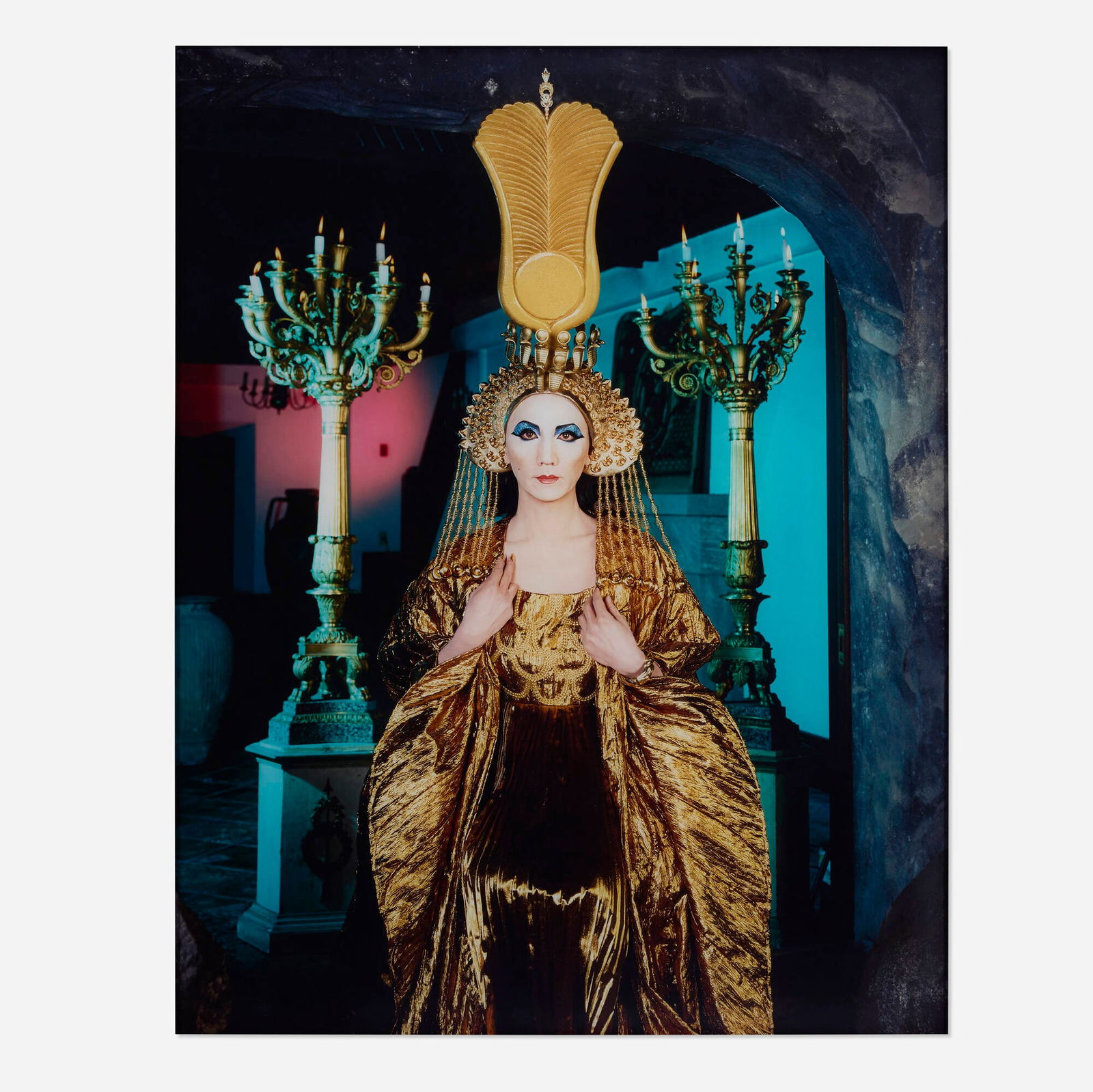 Yasumasa Morimura, Self-portrait (Actress) after Elizabeth Taylor 1: Yasumasa Morimura Self-portrait (Actress) after Elizabeth Taylor 1 1996llfochrome print mounted to acrylic sight: 46.5 h x 36.75 w in (118 x 93 cm) Signed and numbered to label to verso 'Yasum