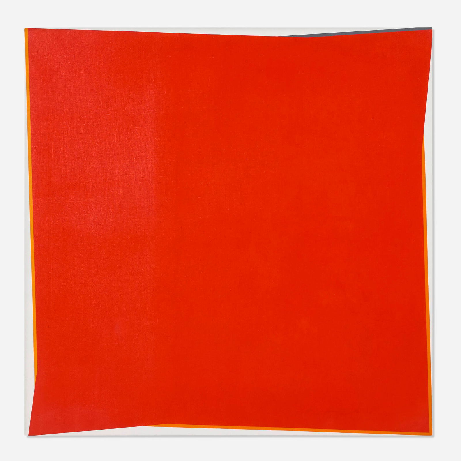 Claudio Verna, Esulta nel rosso 2: Claudio Verna Esulta nel rosso 2 1968-70acrylic on canvas 59 h x 59 w in (150 x 150 cm) Signed, titled and dated to verso 'Claudio Verna 68-70 Esulta Nel Rosso 2'. This work is listed in the A