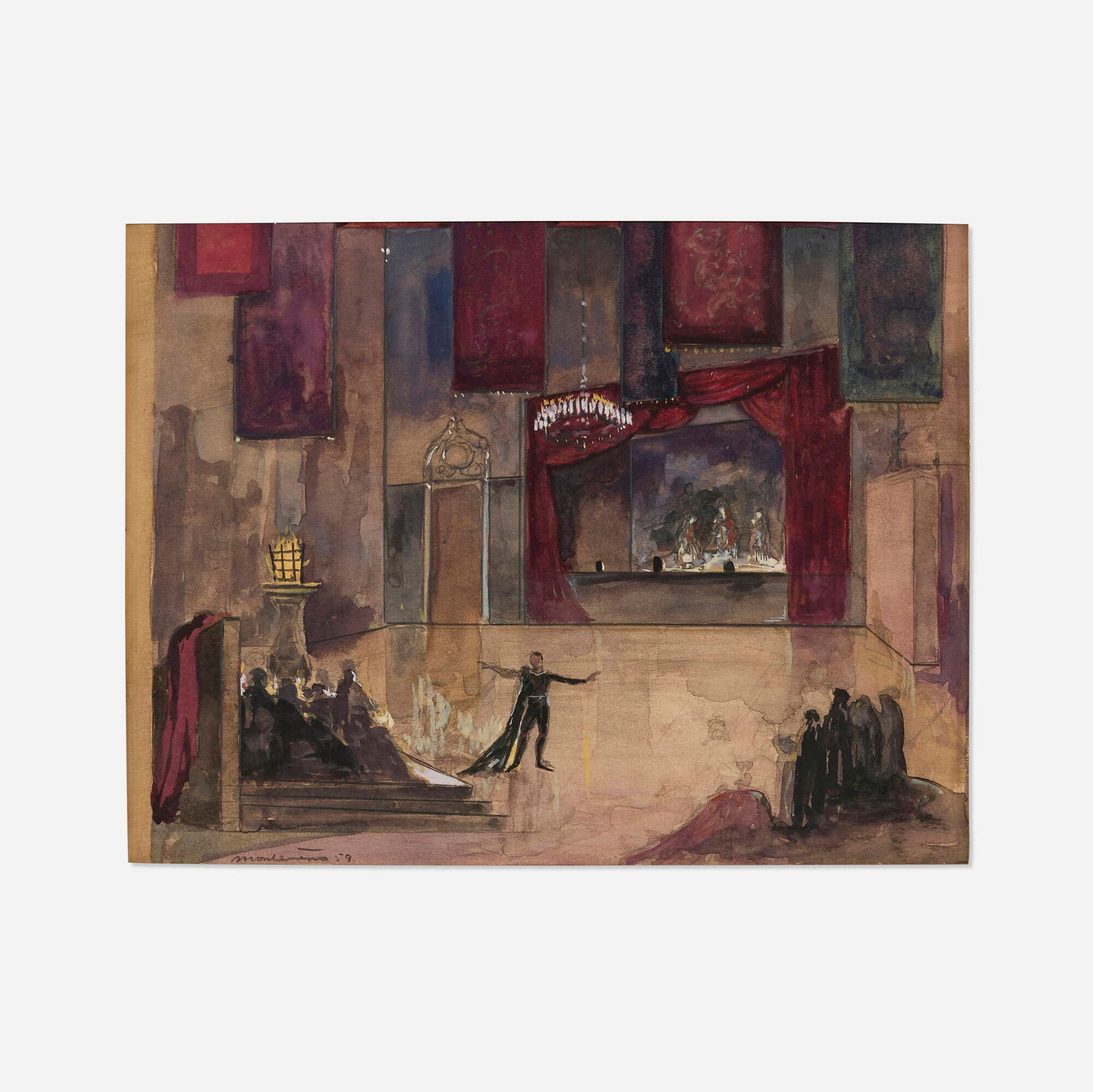 Roberto Montenegro, Untitled (Set Design for Hamlet) (1 of 4)
