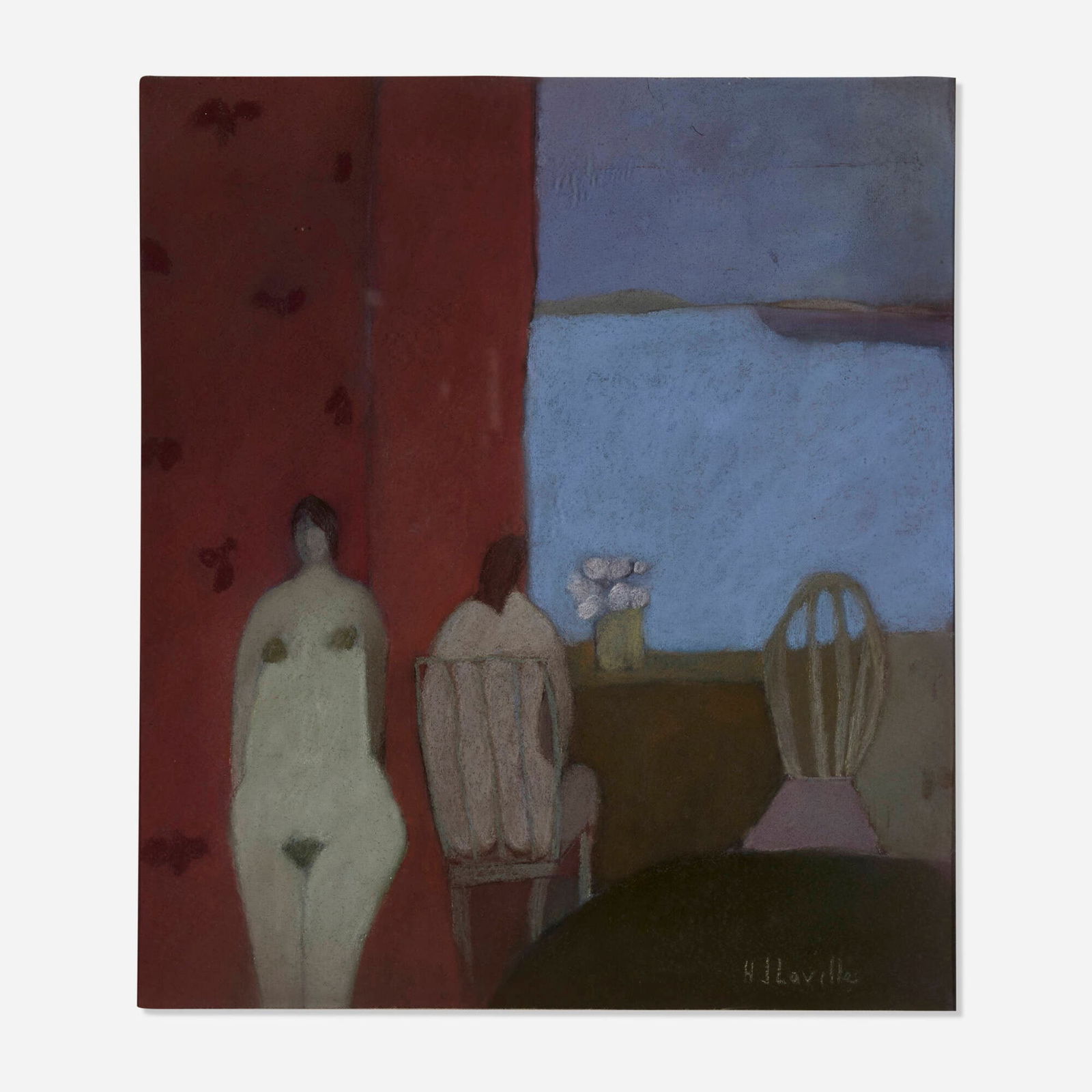 Joy Laville, Untitled (Figures in Interior) (1 of 4)