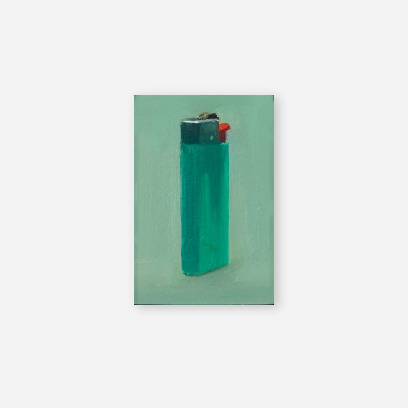 Jim Butler, Cigarette Lighter: Jim Butler Cigarette Lighter 1994oil on canvas sight: 3.5 h x 2.375 w in (9 x 6 cm) Provenance: Bravin Post Lee Gallery, New York | The Jake and Ruth Bloom Collection