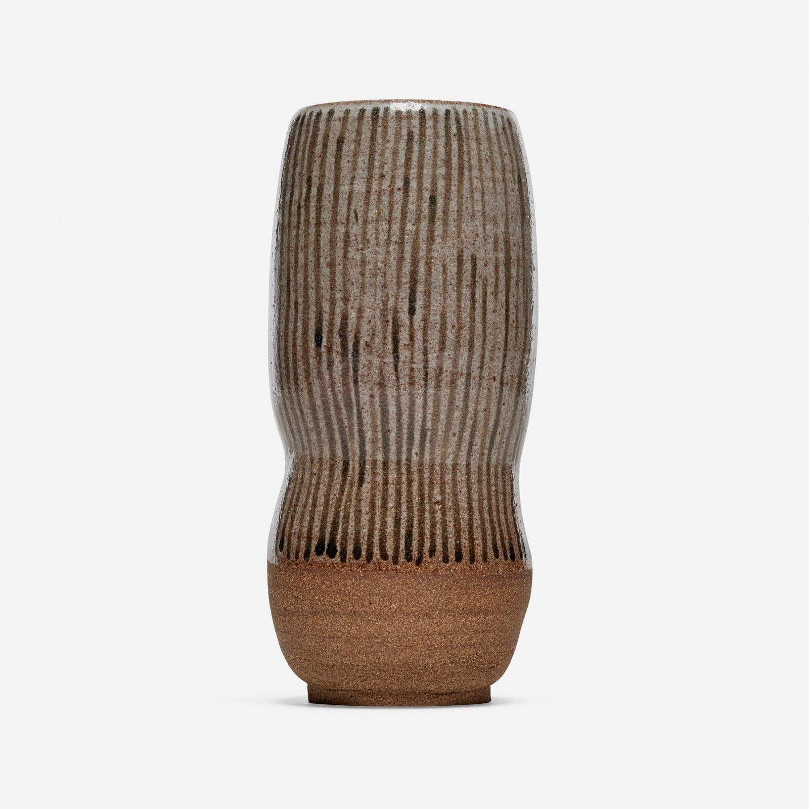 Shio Kusaka, (stripe 16): Shio Kusaka (stripe 16) 2010glazed stoneware 7.5 h x 3.25 w x 3.25 d in (19 × 8 × 8 cm) Artist's chopmark to underside. Provenance: Anton Kern Gallery, New York | Acqui