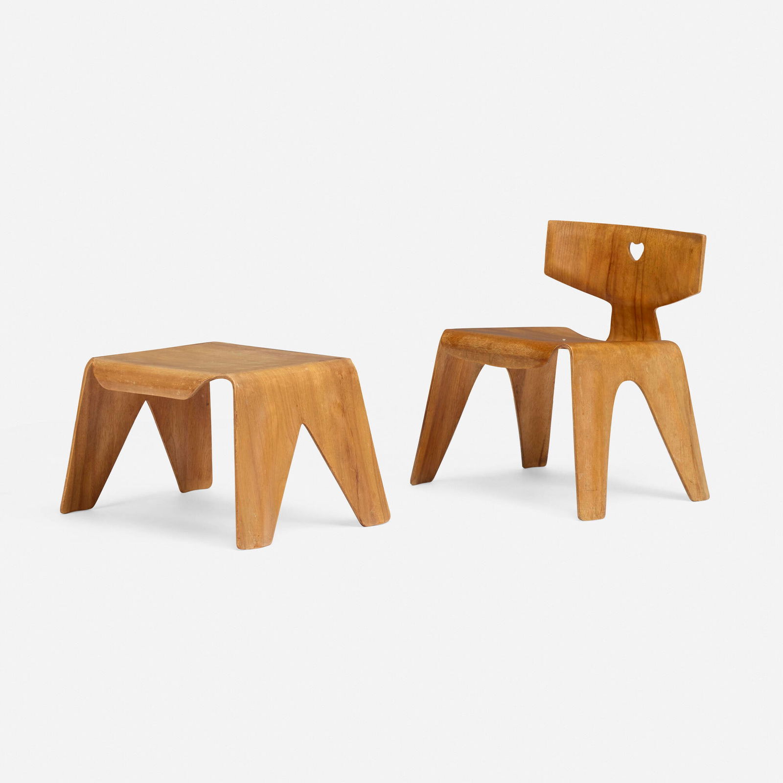 Charles and Ray Eames, Child's chair and ottoman (1 of 4)