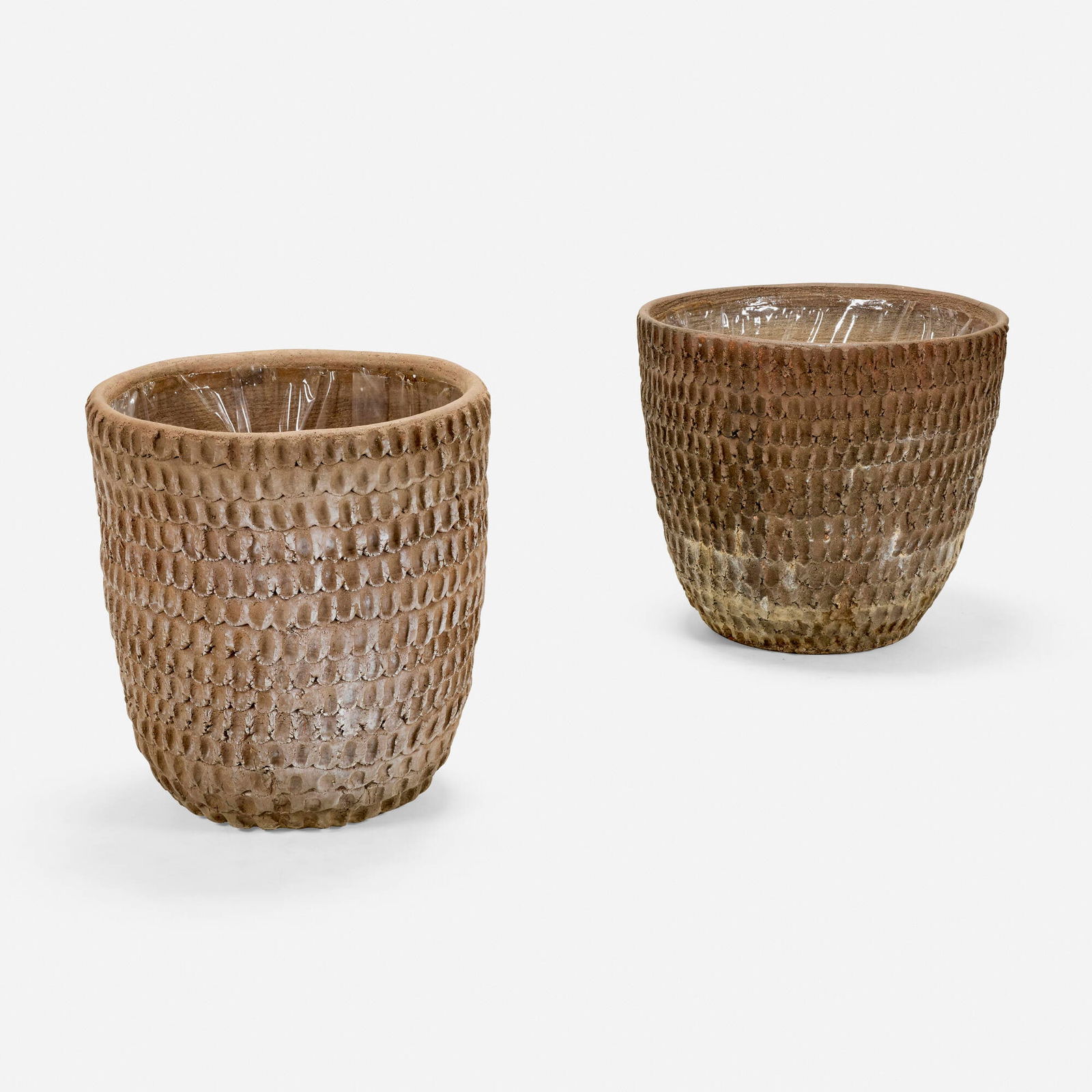 Stan Bitters, Thumb planters, pair: Stan Bitters Thumb planters, pair Hans Sumpf Co.USA, c. 1965stoneware 24.5 h x 28 w x 28 d in (62 x 71 x 71 cm) 26.5 h x 24.5 w x 24.5 d in (67 x 62 x 62 cm) Provenance: