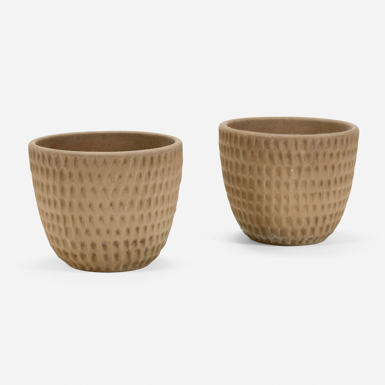 Stan Bitters, Thumb pots, pair: Stan Bitters Thumb pots, pair Hans Sumpf Co.USA, 1995-96stoneware 14.75 h x 18 w x 18 d in (37 x 46 x 46 cm) Incised manufacturer's mark and date to interior of each example 'H.S.C. B-18