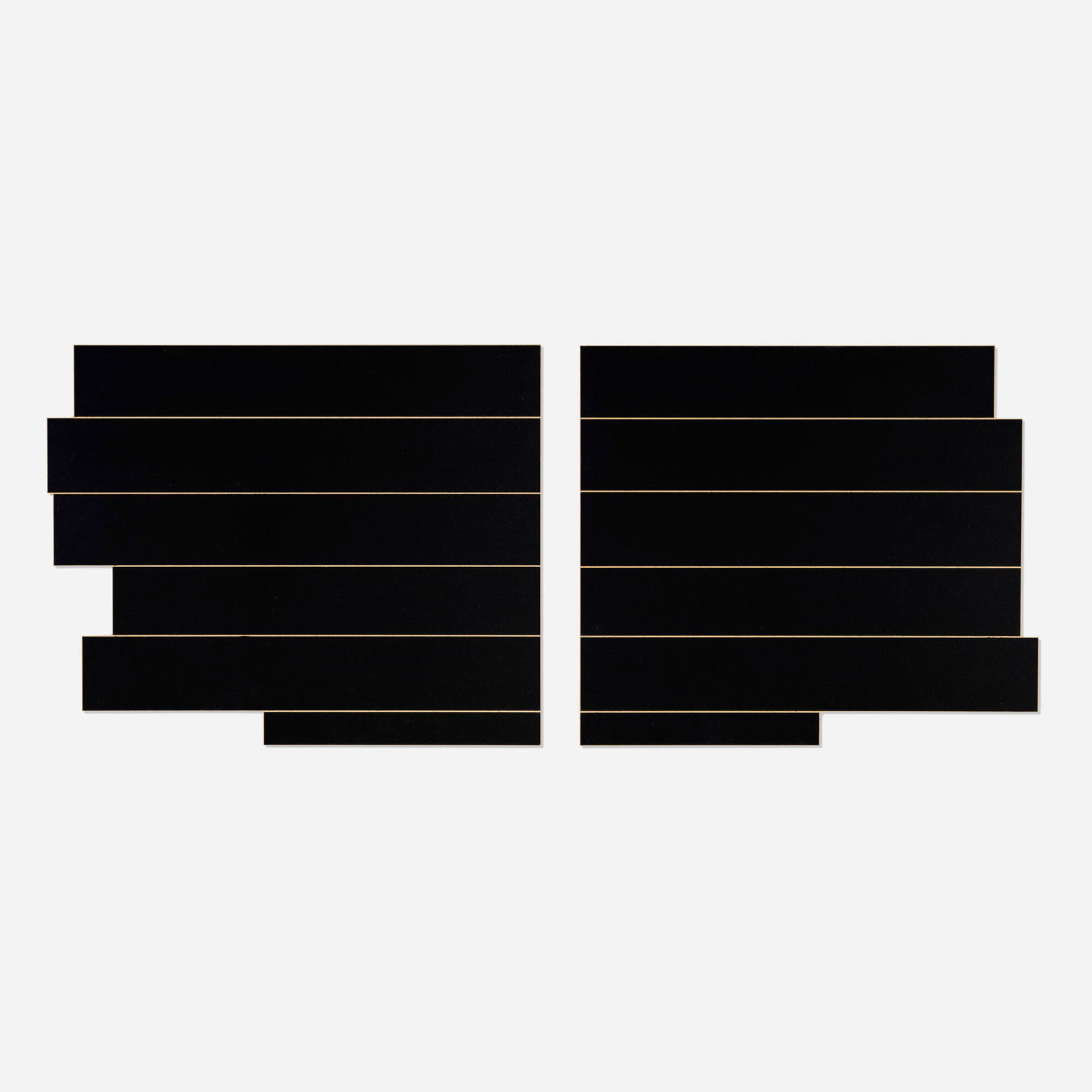 Daniel Lefcourt, Addendum II; Addendum IV (two works): Daniel Lefcourt Addendum II; Addendum IV (two works) 2007acrylic on panel 16.5 h x 20 w in (42 x 51 cm) 16.5 h x 18.5 w in (42 x 47 cm) Signed, titled and dated to verso of each work 'Danie