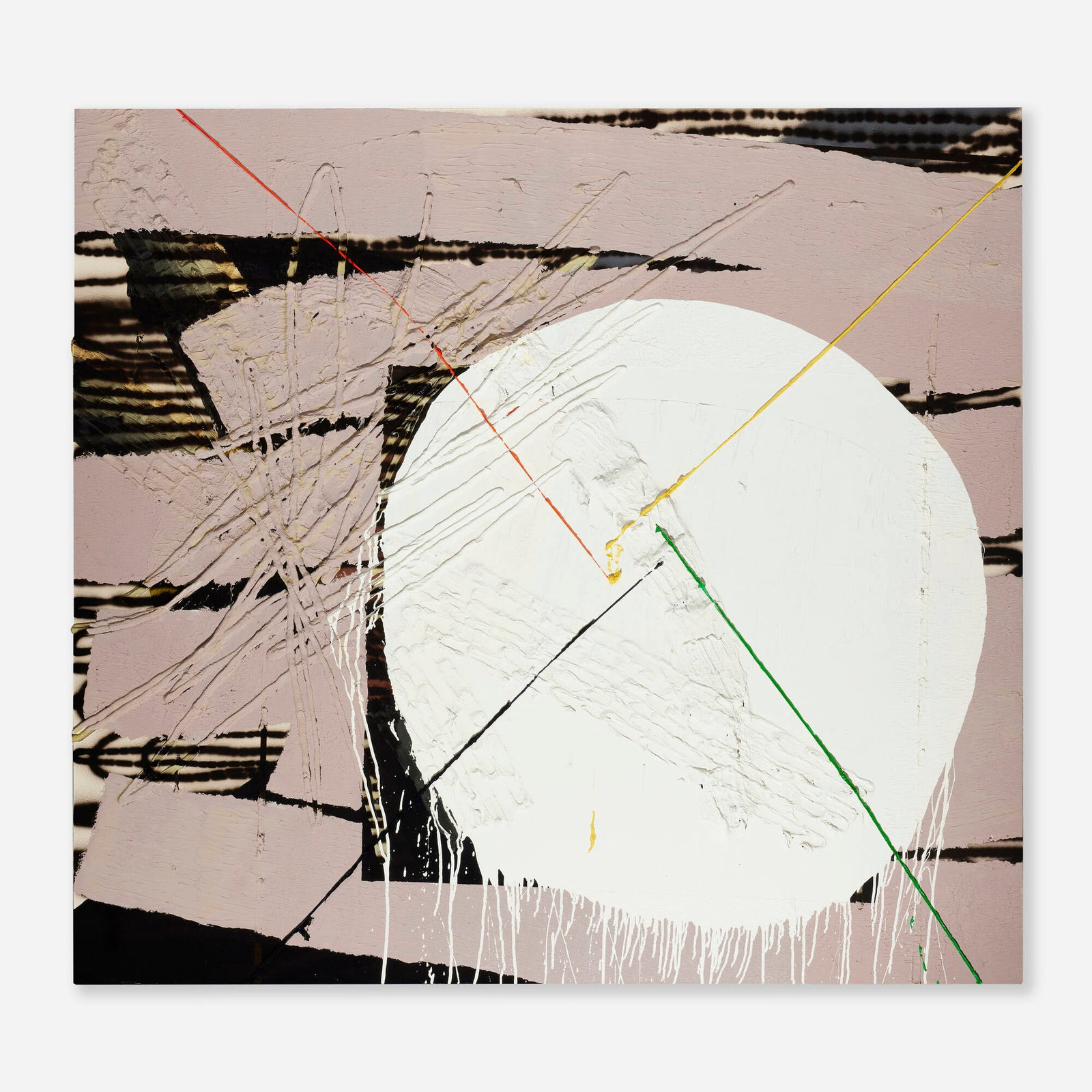 Trudy Benson, Oval Callout: Trudy Benson Oval Callout 2012 acrylic, enamel, spray paint and oil on canvas 63 h x 68 w in (160 x 173 cm) Signed, titled and dated to verso 'Trudy Benson 2012 Oval Callout'. Pr