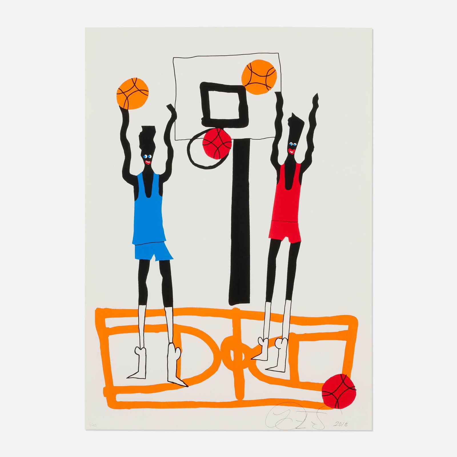 Devin Troy Strother, Untitled: Devin Troy Strother Untitled 2018screenprint in colors image: 24 h x 18 w in (61 x 46 cm) sheet: 27 h x 19.5 w in (69 x 50 cm) Signed, dated and numbered to lower edge '2/40 DTS 2018'. This