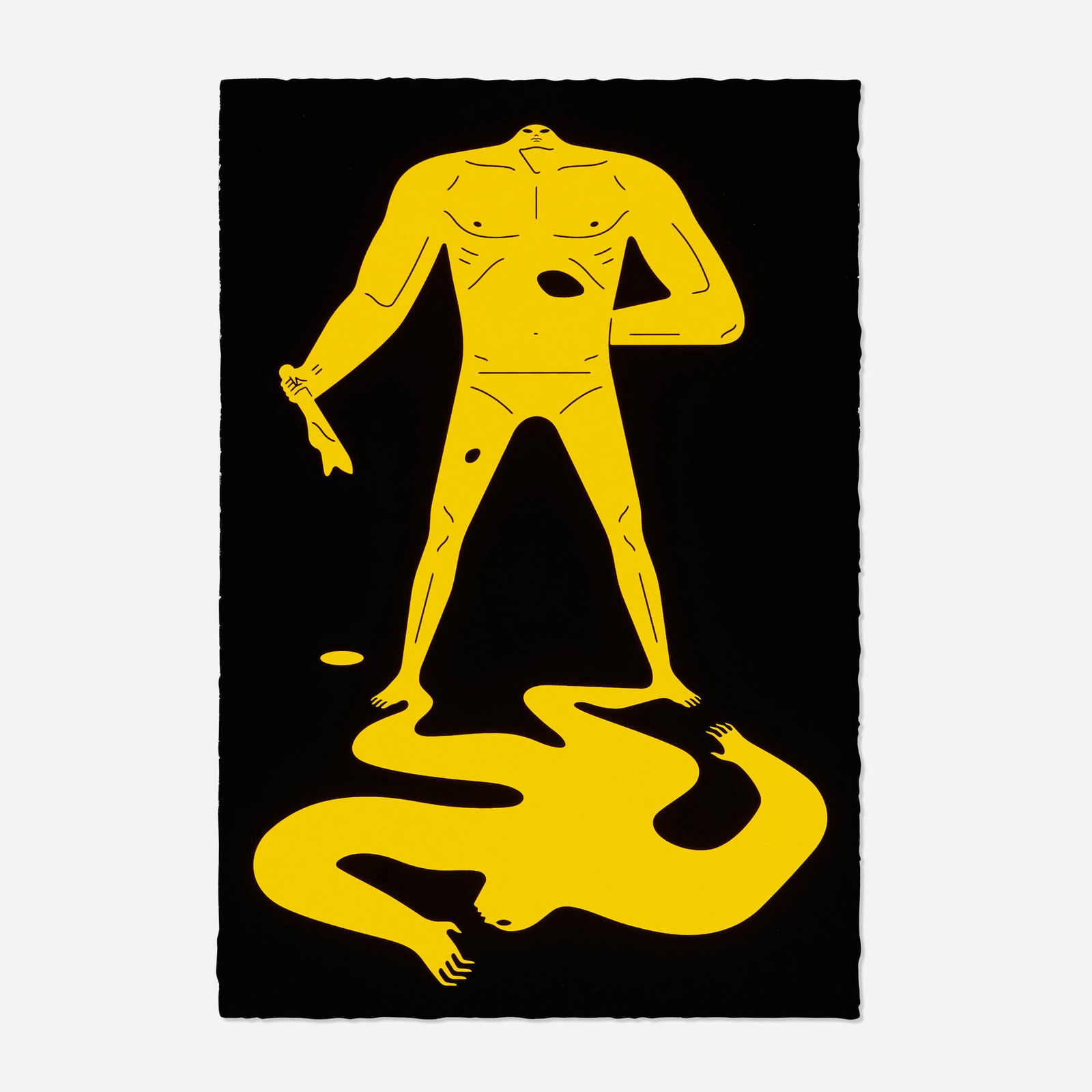 Cleon Peterson, On the Shady Side of the Street (Yellow on Black): Cleon Peterson On the Shady Side of the Street (Yellow on Black) 2021screenprint in colors 20.75 h x 14.25 w in (53 x 36 cm) Signed and numbered to lower edge '61/125 Cleon Peterson'. This wor