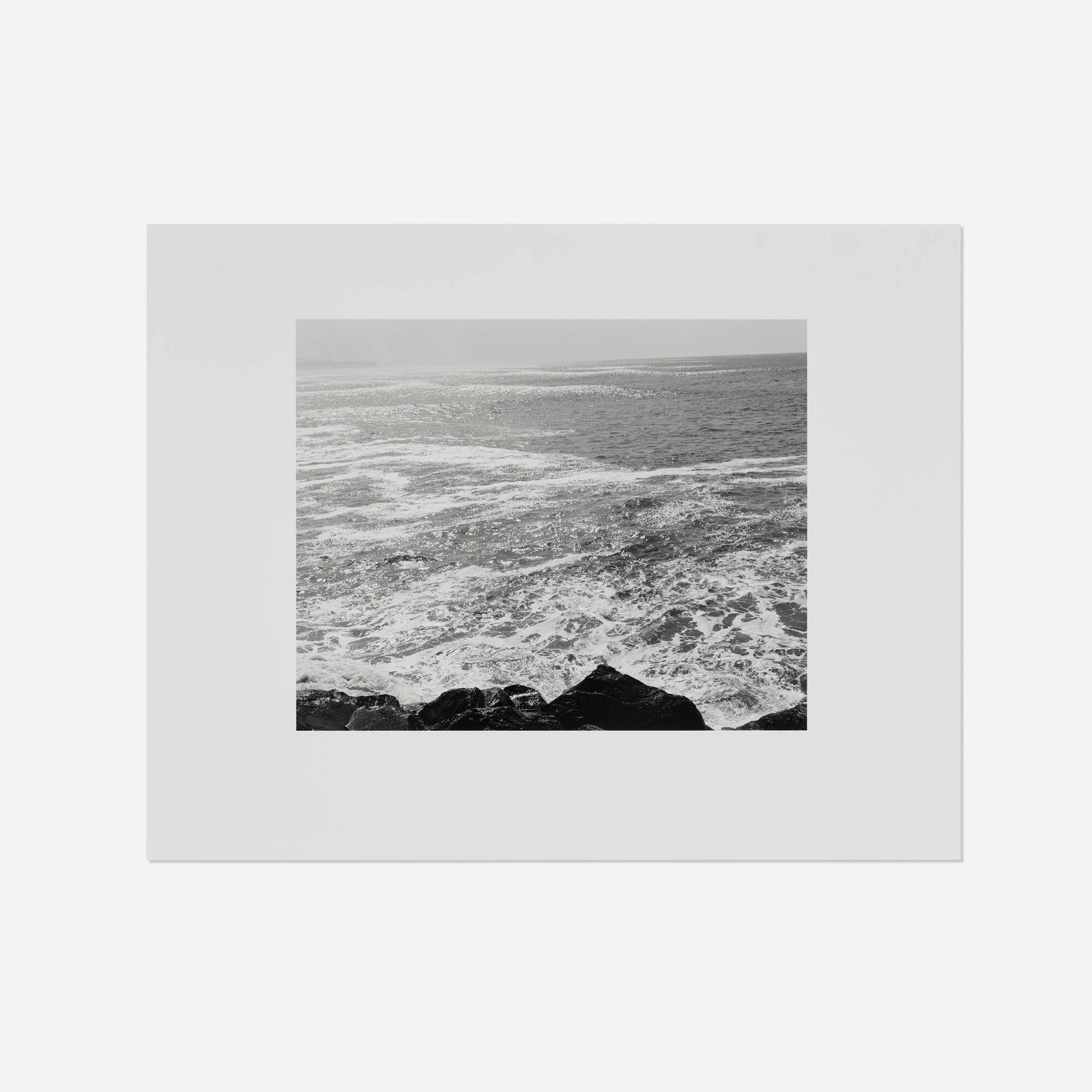 Robert Adams, SW from the South Jetty, Clatsop County, OR: Robert Adams SW from the South Jetty, Clatsop County, OR 1996vintage gelatin silver print image: 7 h x 8.75 w in (18 x 22 cm) sheet: 11 h x 14 w in (28 x 36 cm) Signed, titled, dated and in