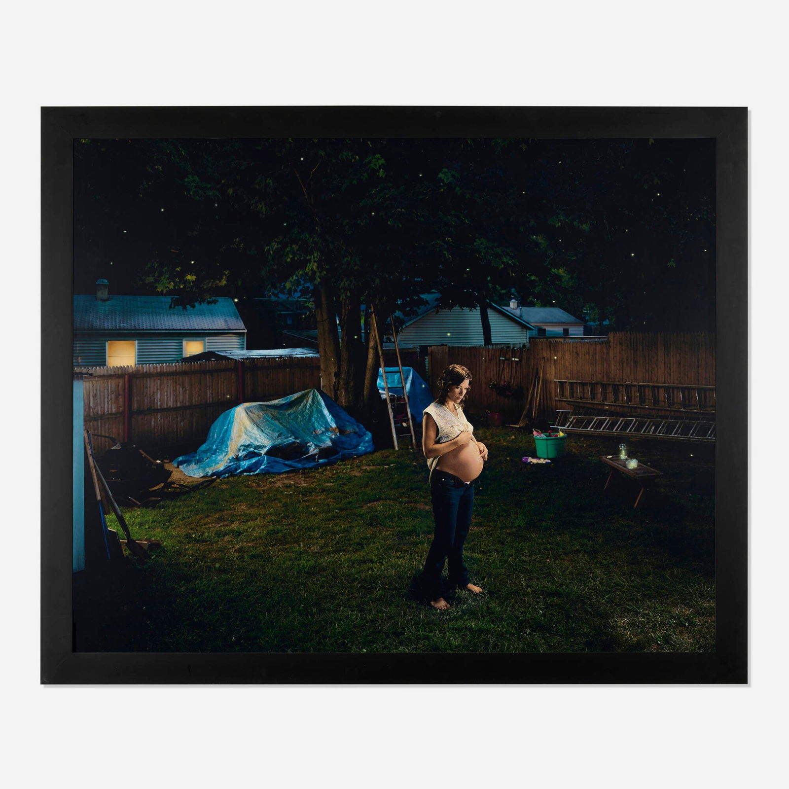 Gregory Crewdson, Untitled (pregnant woman): Gregory Crewdson Untitled (pregnant woman) 2001C-print mounted to Dibond in artist's frame 53.5 h x 65.5 w in (136 x 166 cm) Signed and dated to gallery label on frame verso 'Gregory Crewdson'