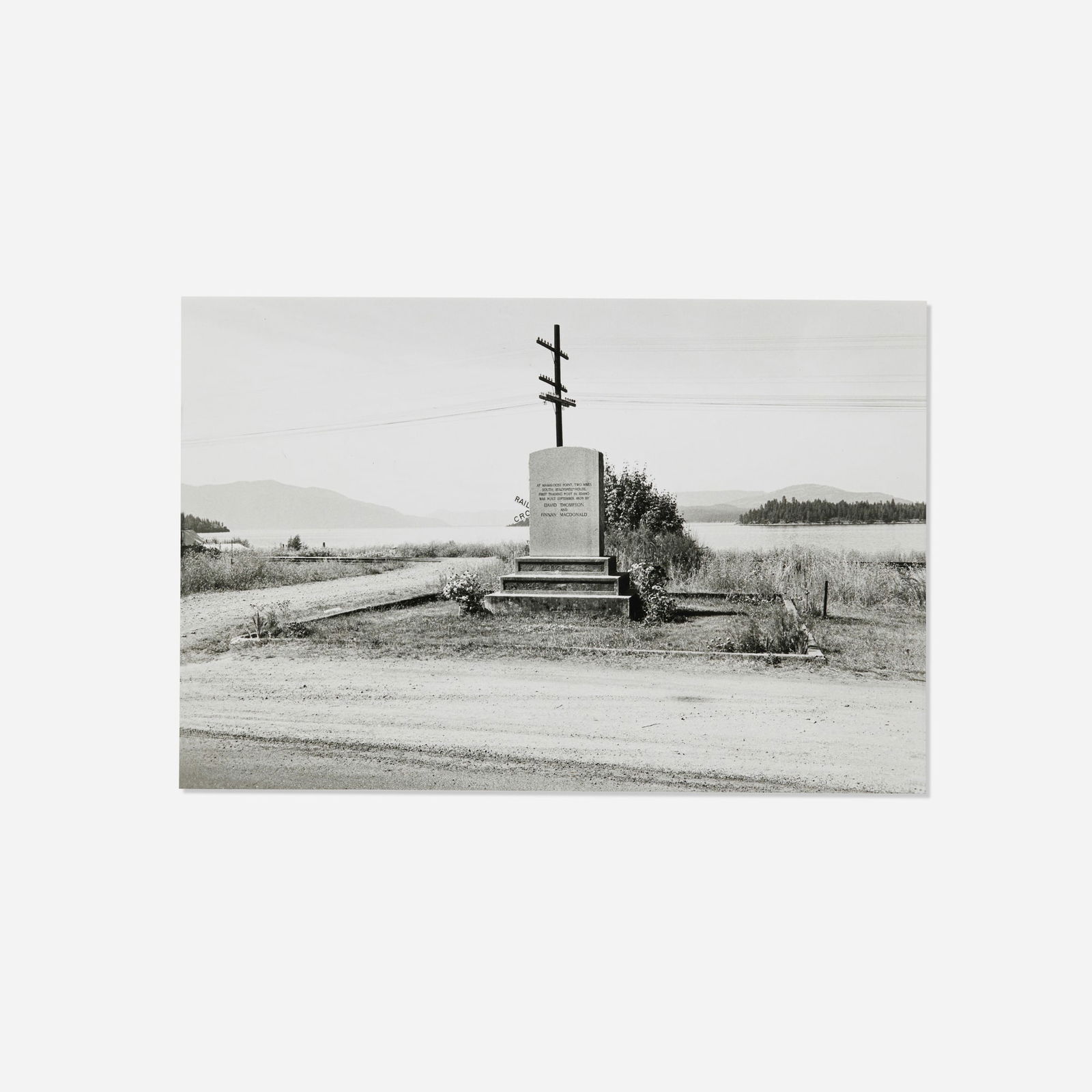 Lee Friedlander, The American Monument (Special Edition): Lee Friedlander The American Monument (Special Edition) 1976clothbound book, vintage gelatin silver print image (sight): 6.25 h x 9.5 w in (16 x 24 cm) book: 11.75 h x 16.5 w x 2 d in (30 x 42 x 5
