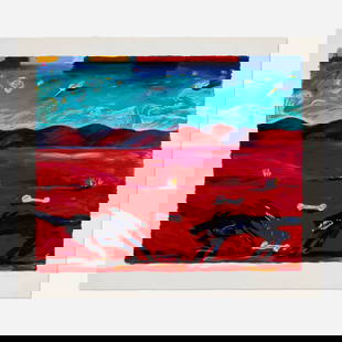 Carlos Almaraz, Greed: Carlos Almaraz Greed 1989screenprint in colors 39.875 h x 46.50 w in (101 x 118 cm) Signed, dated and numbered to lower edge '14/90 C. D. Almaraz 1989'. This work is number 14 from the edition