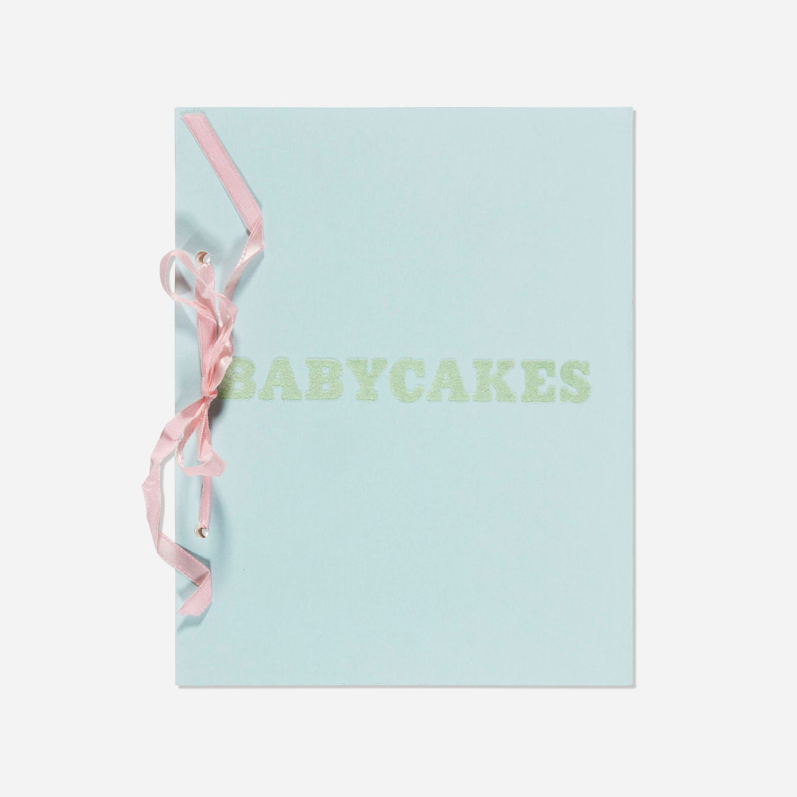 Ed Ruscha, Babycakes with Weights: Ed Ruscha Babycakes with Weights 1970black-and-white offset printing on white paper with flocking 7.5 h x 6 w x .25 d in (19 x 15 x 1 cm) Signed to front endpaper 'Ed Ruscha'. This work is fro