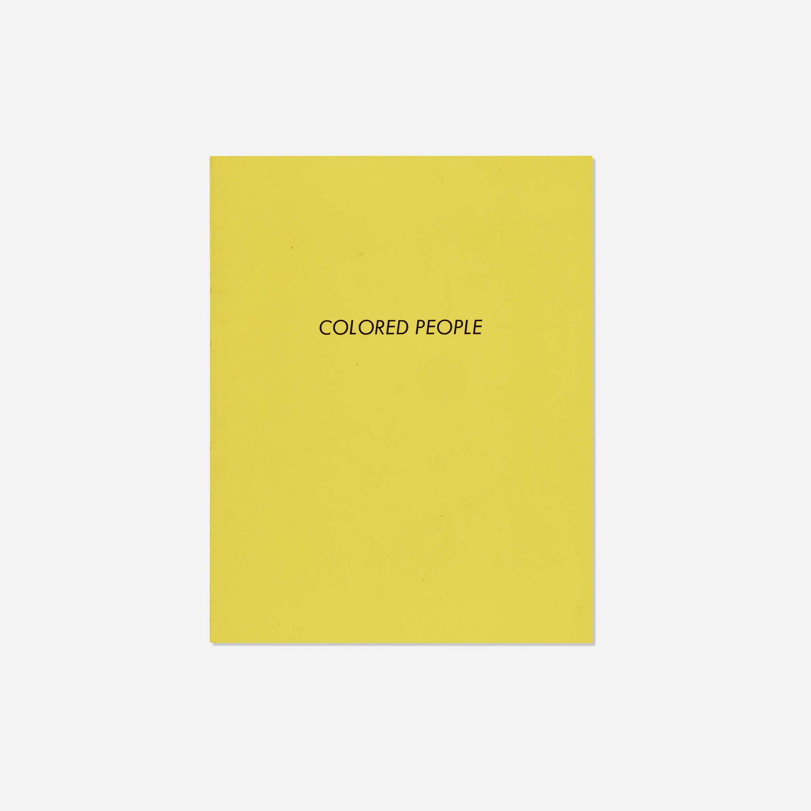 Ed Ruscha, Colored People: Ed Ruscha Colored People 1972four-color offset printing on 100 lb. Flocote Enamel paper 7 h x 5.75 w x 0.25 d in (18 x 15 x 1 cm) Signed to front endpaper 'Ed Ruscha'. This work is from the fi