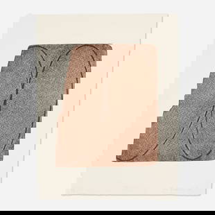 Robert Mangold, Fragment IV (from the Fragments portfolio): Robert Mangold Fragment IV (from the Fragments portfolio) 1997lithograph in colors on Twinrocker cream calligraphy image: 24 h x 18.125 w in (61 x 46 cm) mount: 32 h x 25.375 w in (81 x 64 cm)