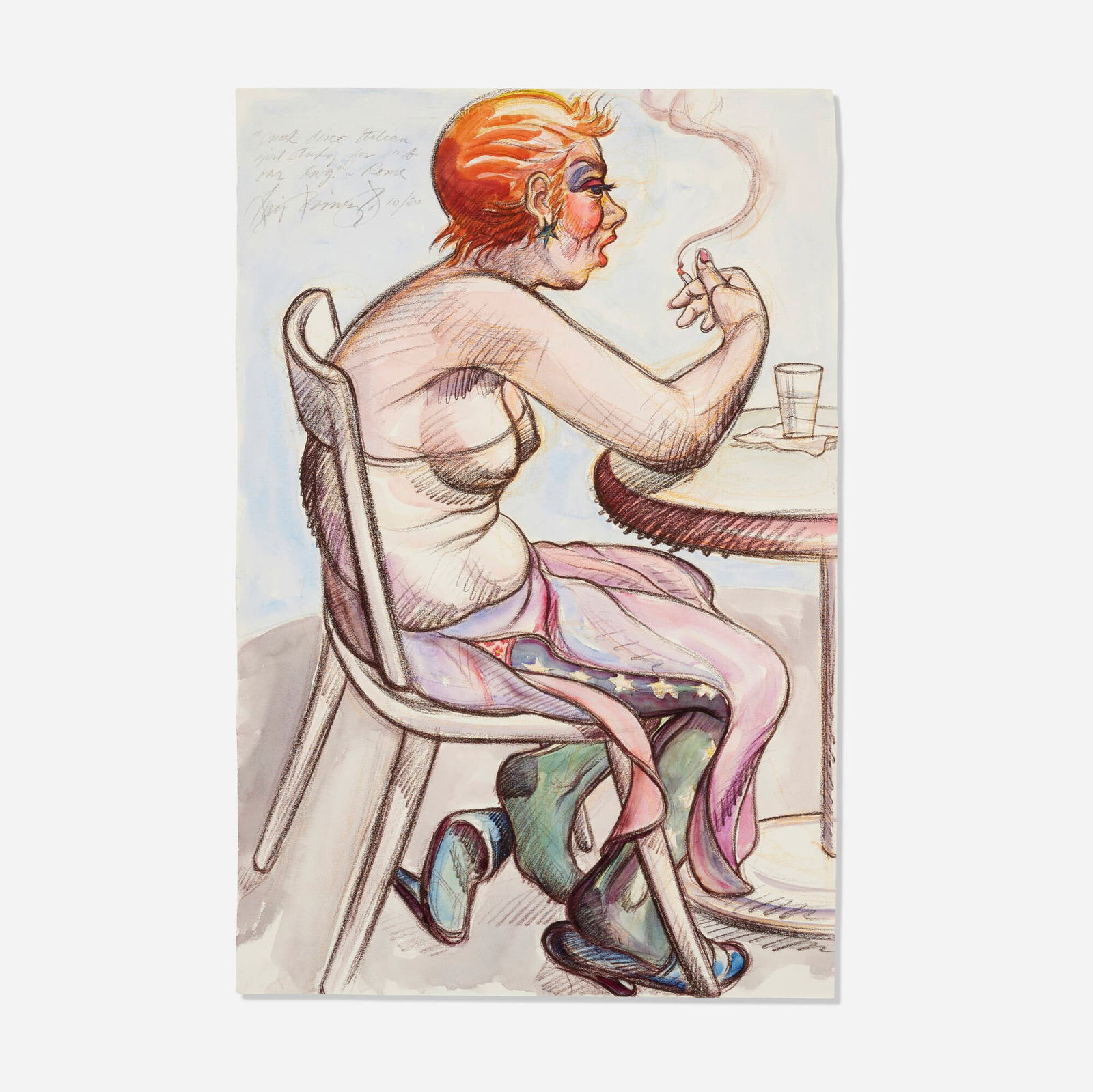 Luis Jimenez, Untitled: Luis Jimenez Untitled 1980watercolor and pastel on paper 29.500 h x 19.500 w in (75 x 50 cm) Signed and dated to upper left 'Luis Jimenez 10/80'. Provenance: Etherton G