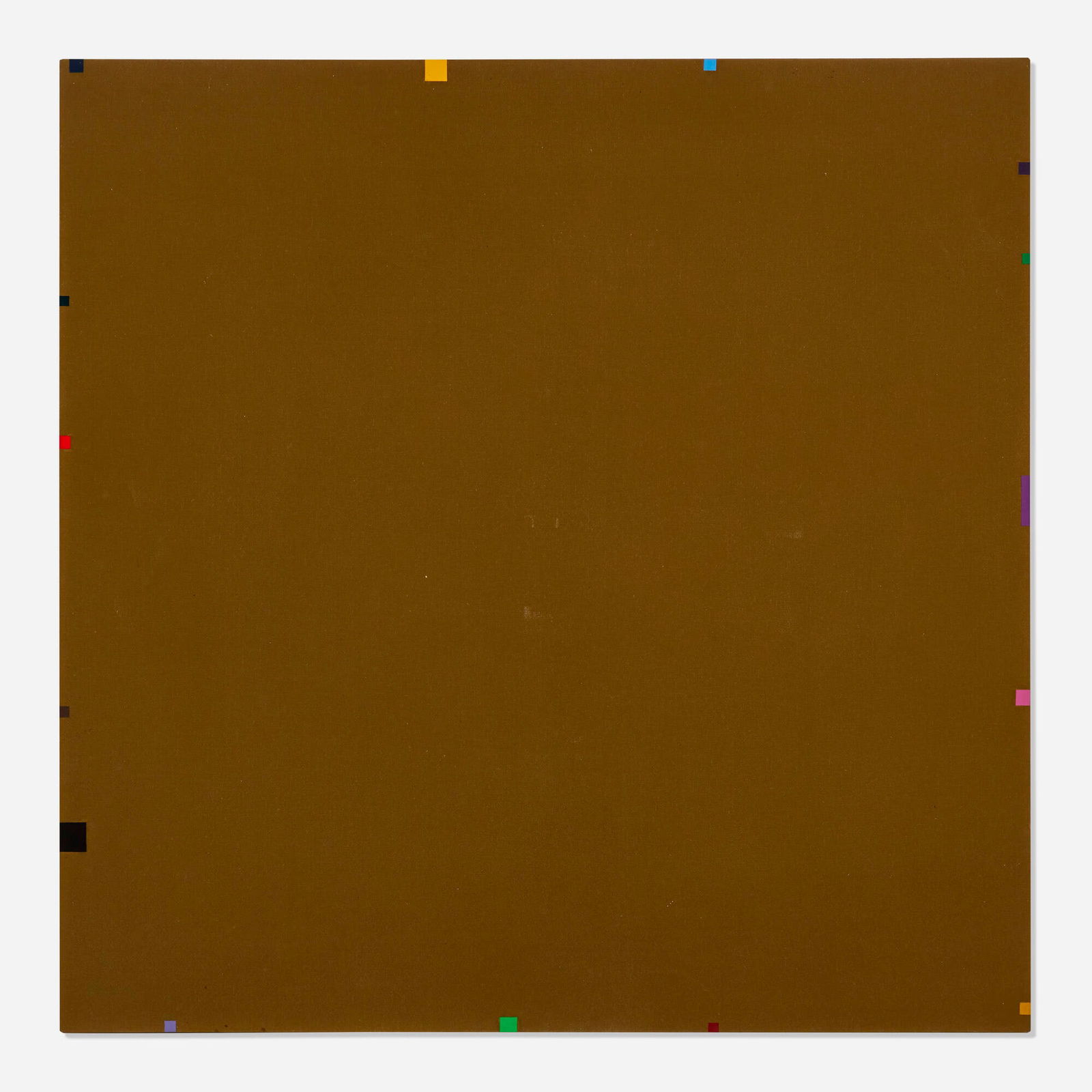 David Simpson, Block Party #2: David Simpson Block Party #2 1975acrylic on canvas 38.500 h x 38.500 w in (98 x 98 cm) Signed, titled and dated to verso 'David Simpson 1975 #2/75 Block Party'. This work w