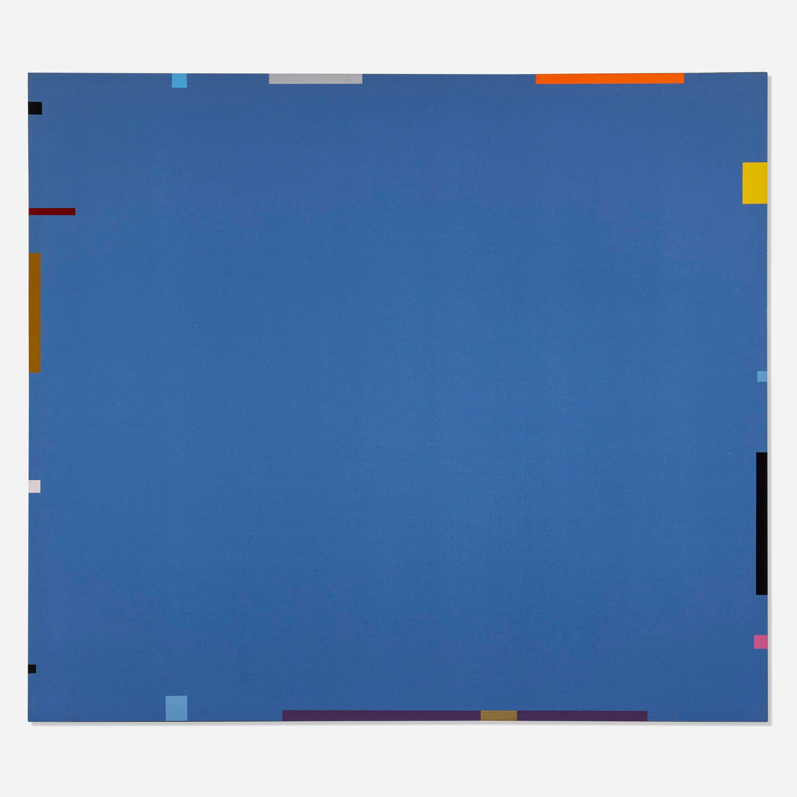 David Simpson, Blue Tract #7: David Simpson Blue Tract #7 1975acrylic on canvas 54.000 h x 61.500 w in (137 x 156 cm) Signed, titled and dated to verso 'David Simpson 1975 #7/75 Blue Tract'. Provenance: