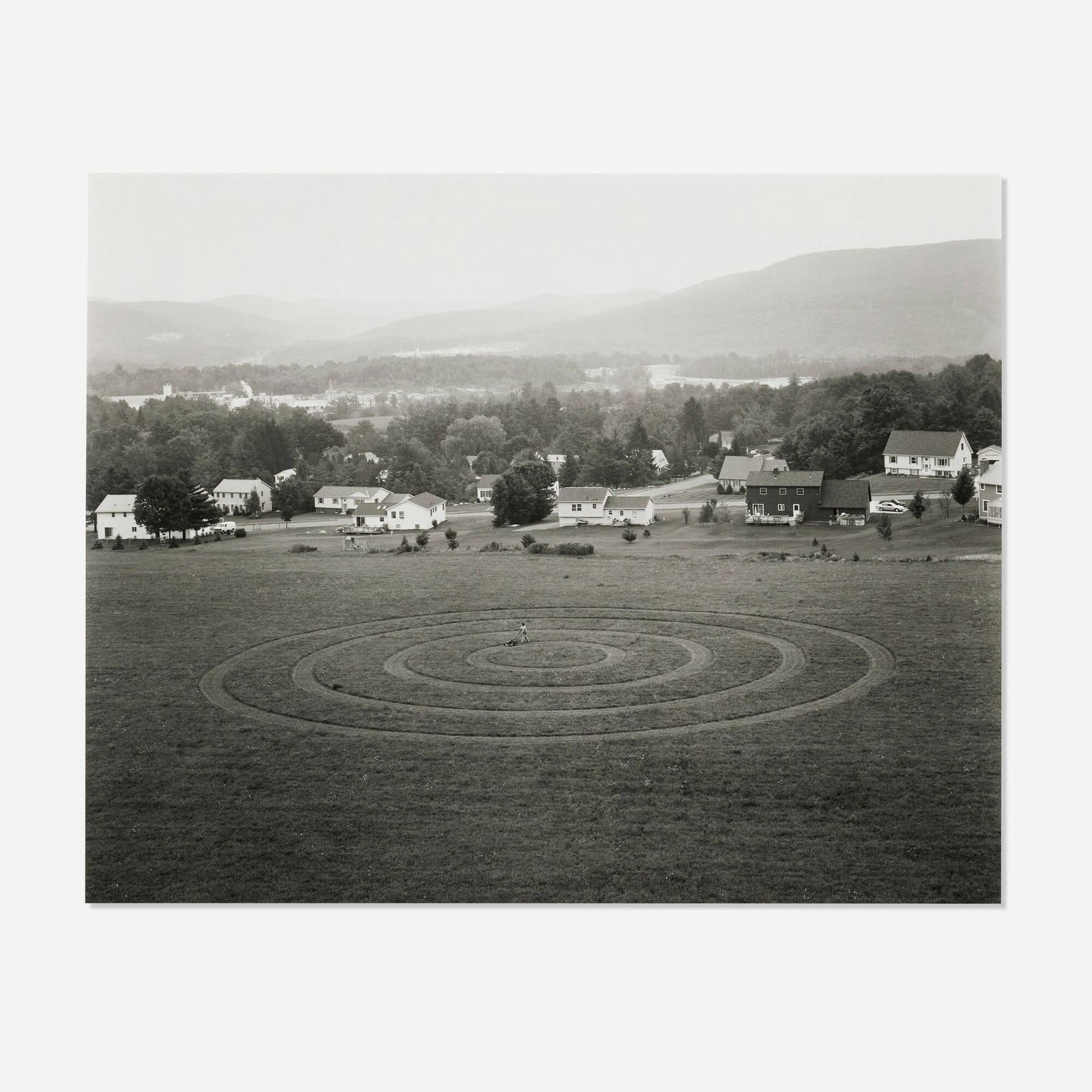 Gregory Crewdson, Untitled (concentric circles) (from the Hover series): Gregory Crewdson Untitled (concentric circles) (from the Hover series) 1997gelatin silver print image: 18.250 h x 22.500 w in (46 x 57 cm) sheet: 20.000 h x 23.500 w in (51 x 60 cm) mount: 25.5