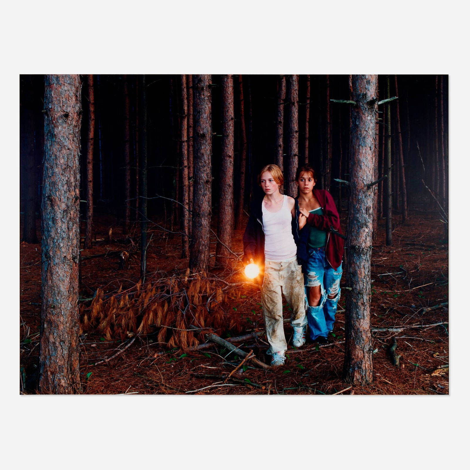 Justine Kurland, Flashlight: Justine Kurland Flashlight 1999satin finish UV-laminated C-print mounted to Sintra 30.000 h x 40.000 w in (76 x 102 cm) Signed to label to verso 'J. Kurland'. This work is number 5 from the ed