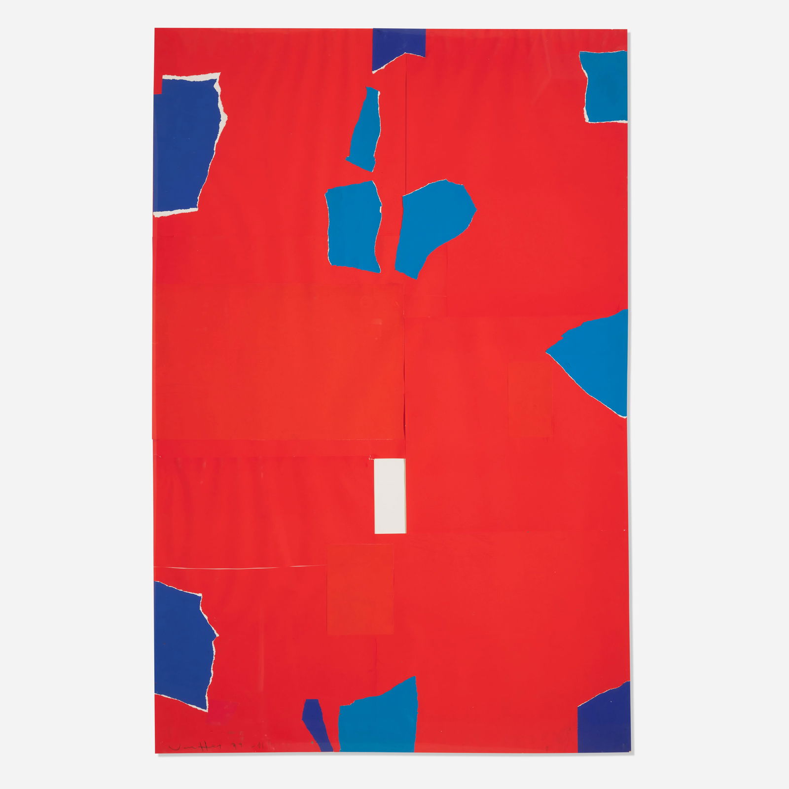 Emerson Woelffer, Ponte Vechio: Emerson Woelffer Ponte Vechio 1977-81paper collage 58.5 h × 38.25 w in (149 × 97 cm) This work is being sold to raise scholarship funds for the Otis College of Art and Design.