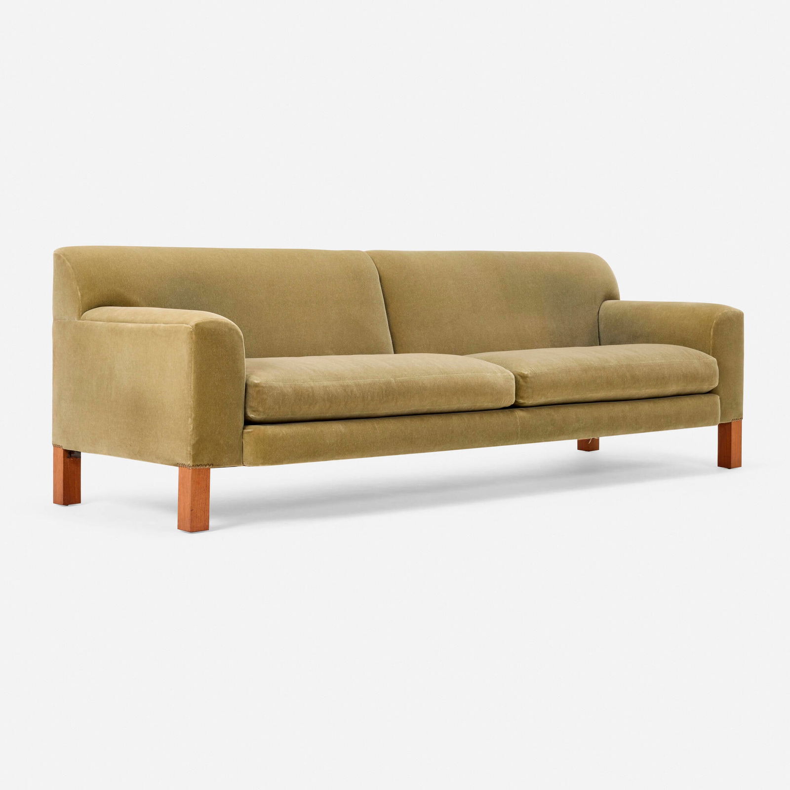 Roy McMakin, Sofa for the Foodmaker CEO Office, San Diego: Roy McMakin Sofa for the Foodmaker CEO Office, San Diego Domestic Furniture Co.USA, 1991upholstery, cherry 32 h x 96 w x 33.5 d in (81 x 244 x 85 cm) Provenance: The Art