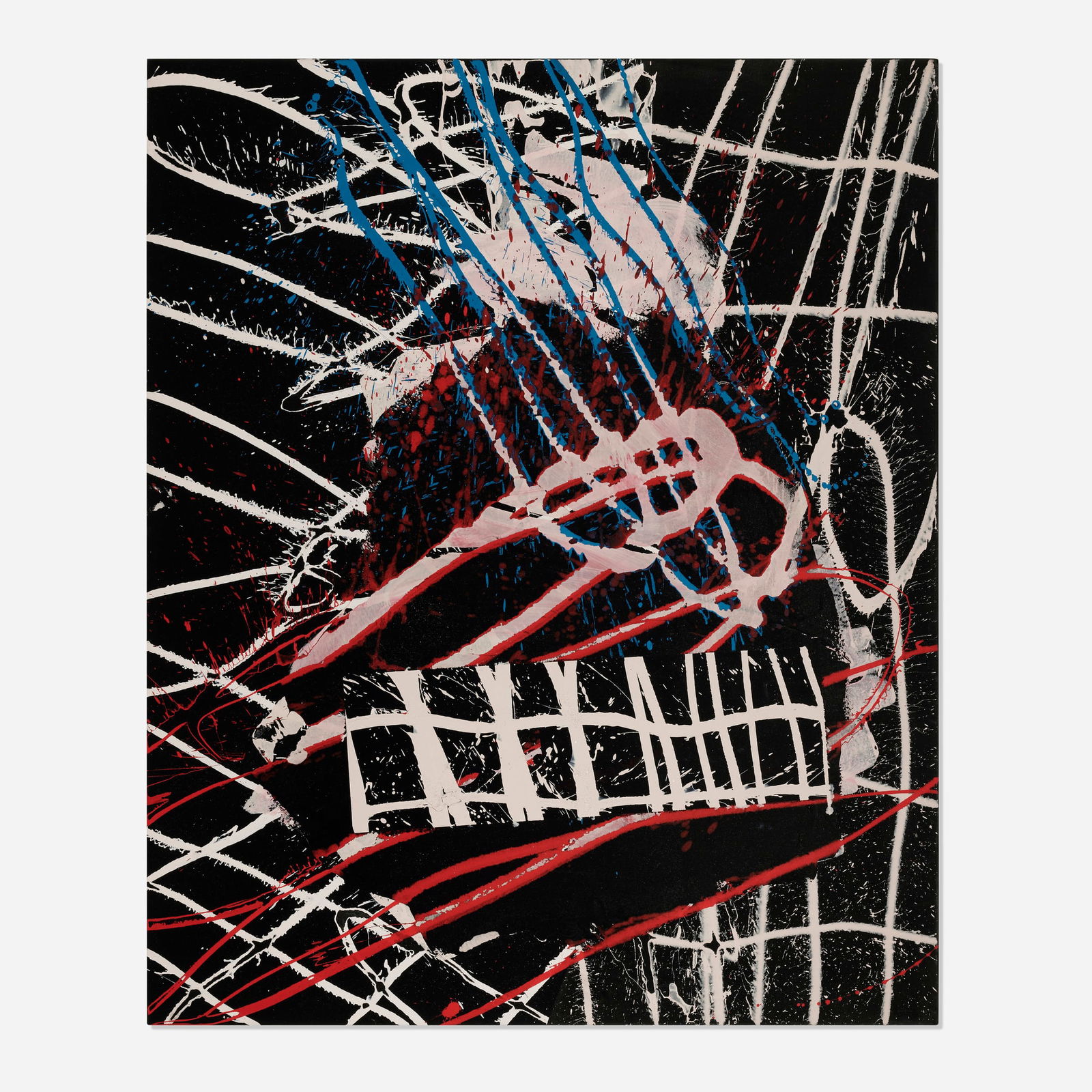 Ed Moses, Geo: Ed Moses Geo 2004acrylic on canvas 66 h x 54 w x 1.5 d in (168 x 137 x 4 cm) Signed, titled and dated to verso '#1 Geo Y Branco 04'. Provenance: Acquired directly from